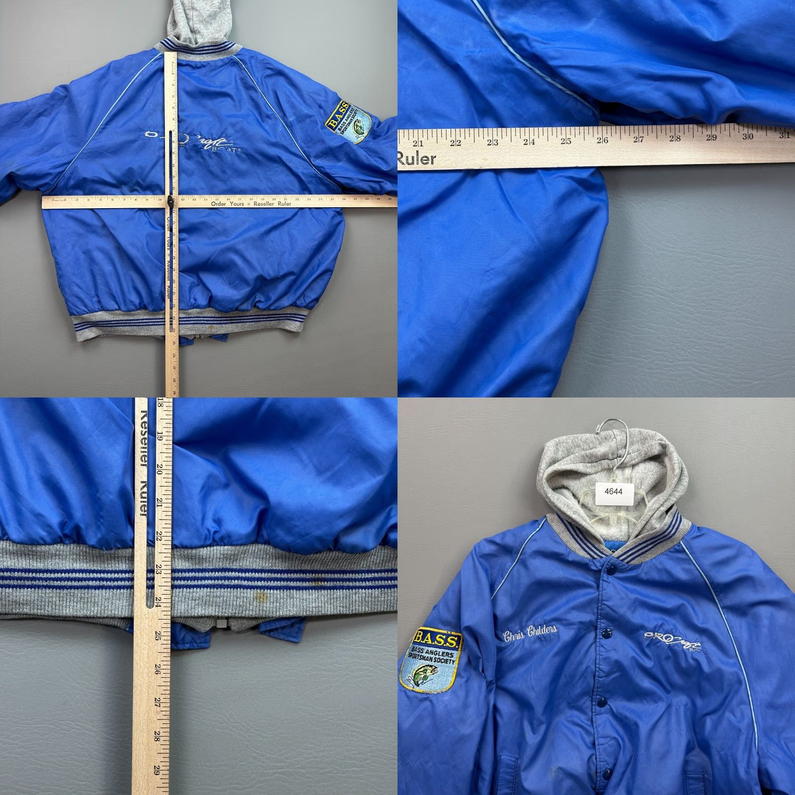 Vintage VINTAGE King Louie Pro Fit Jacket Mens L Bomber USA Blue 90s Classic Outdoor Logo Zipper Hooded Pockets Satin Nylon Spring Fall Winter Size US L / EU 52-54 / 3 - 11 Thumbnail