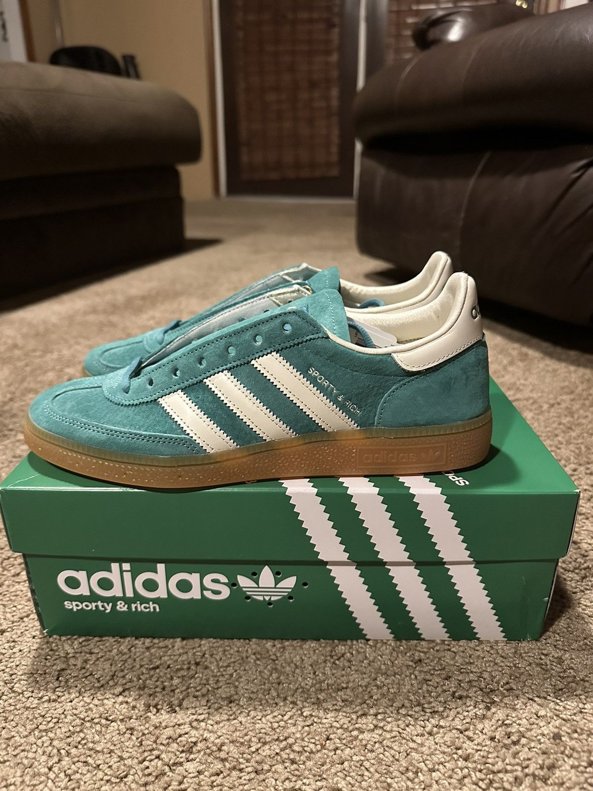 Adidas HANDBALL SPEZIAL SPORTY & RICH ORIGINALS SHOES Size US 8.5 / EU 41-42 - 3 Thumbnail