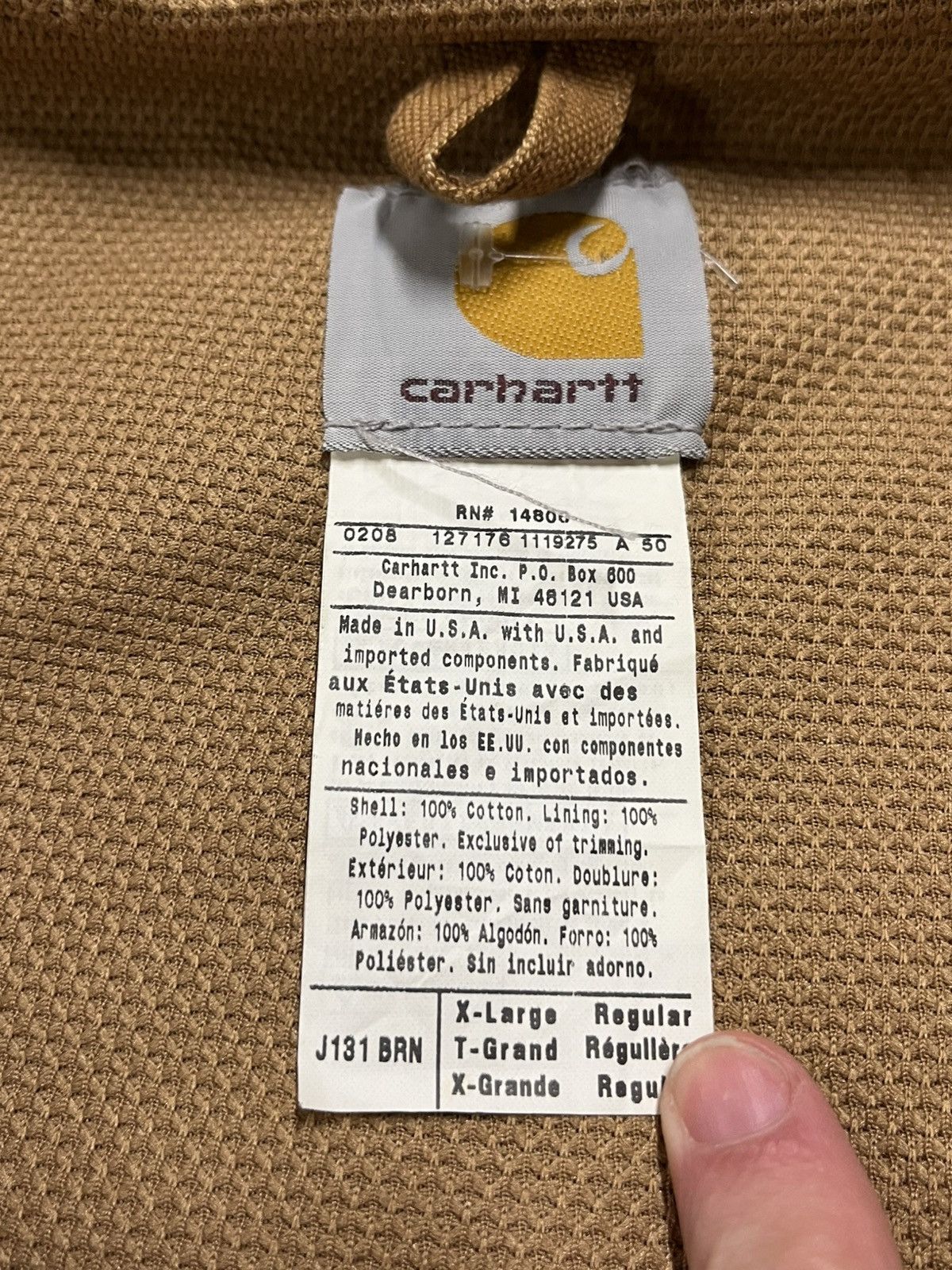 Carhartt × Vintage Carhartt vintage hooded zip up jacket rare hype workwear Size US XL / EU 56 / 4 - 12 Thumbnail