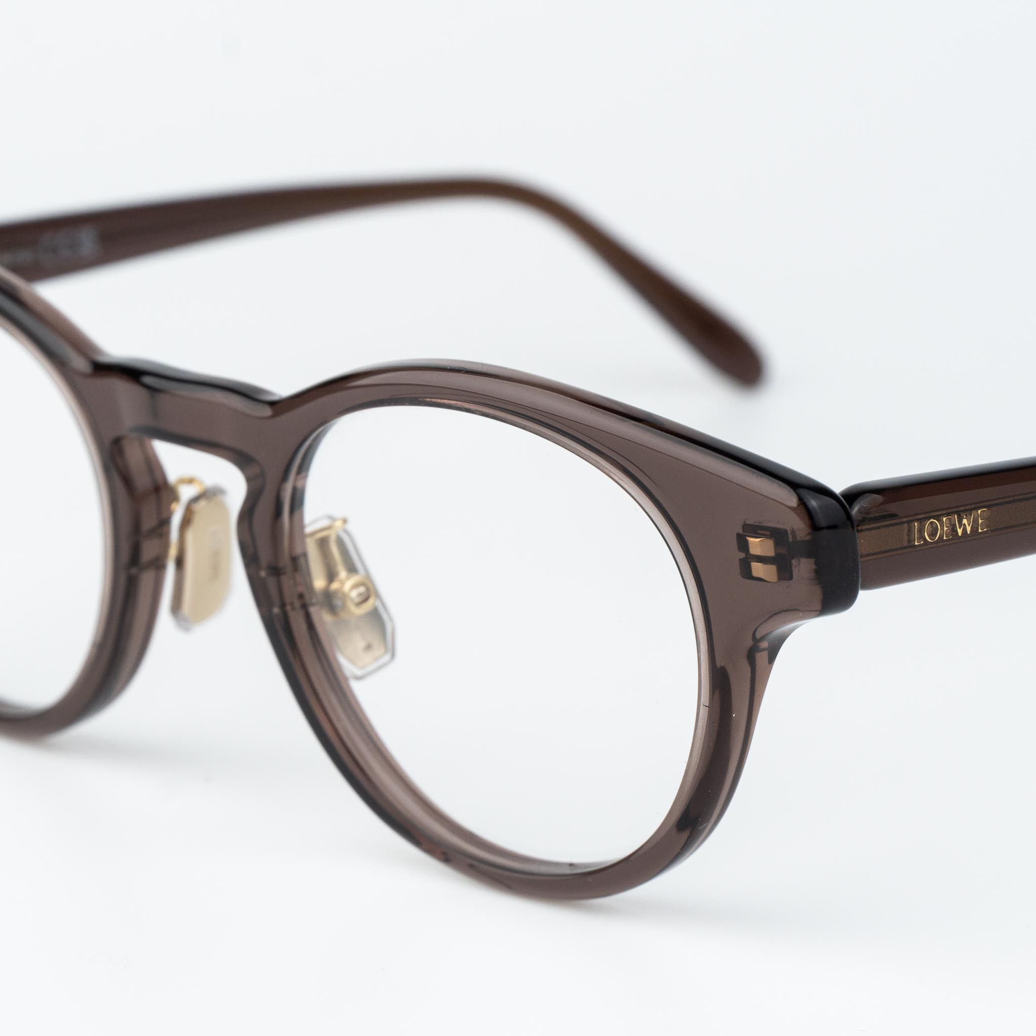 Loewe Loewe Men Eyeglasses Brown Round LW50085F 050 NEW AUTHENTIC Size ONE SIZE - 5 Thumbnail