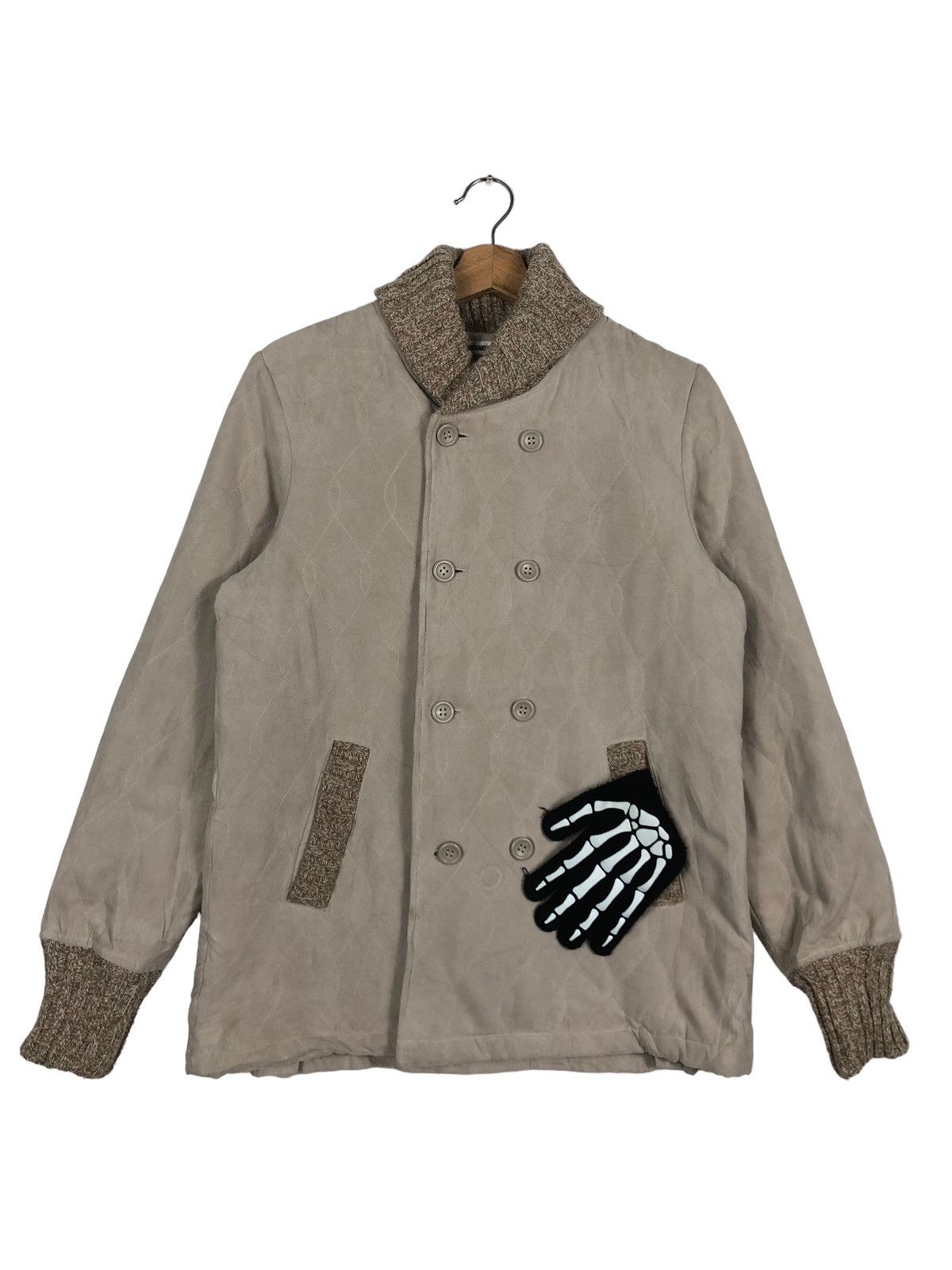 Japanese Brand 🔥Beaux-Arts Quilted Jacket Mink Fur Collar Size US L / EU 52-54 / 3 - 1 Thumbnail