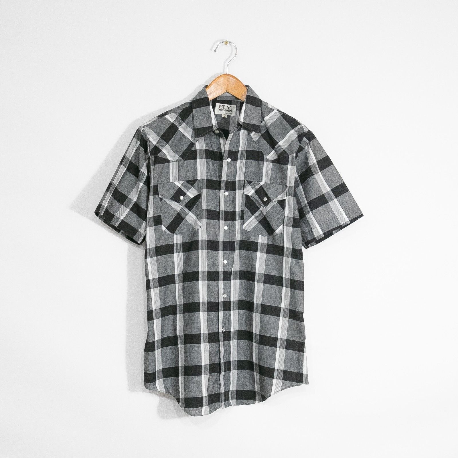 Vintage Ely Cattleman Pearl Snap Shirt Mens Medium - Short Sleeve Size US M / EU 48-50 / 2 - 1 Thumbnail