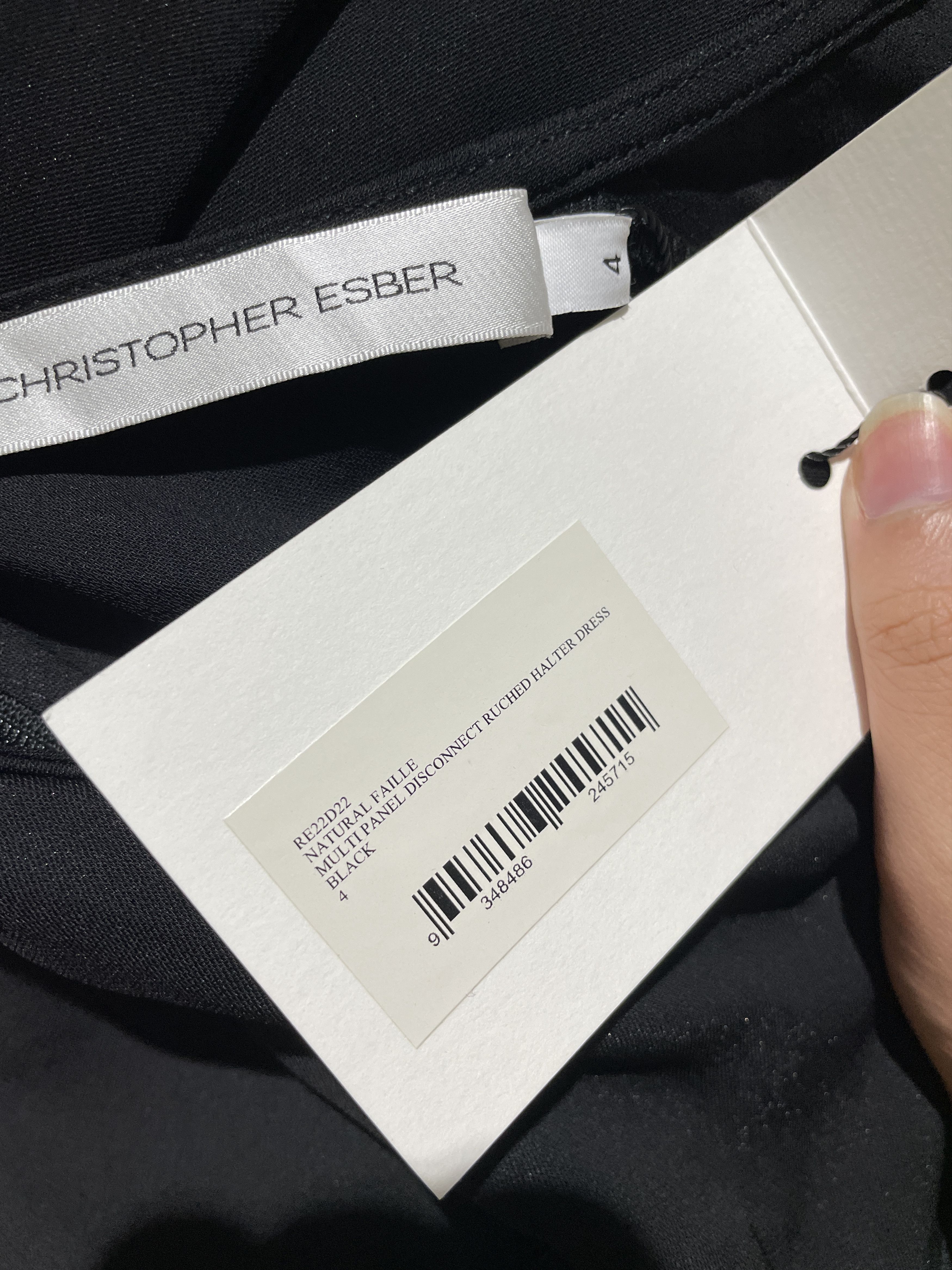 Christopher Esber Multi Panel Disconnect Ruched Halter Dress Size XS / US 0-2 / IT 36-38 - 8 Thumbnail
