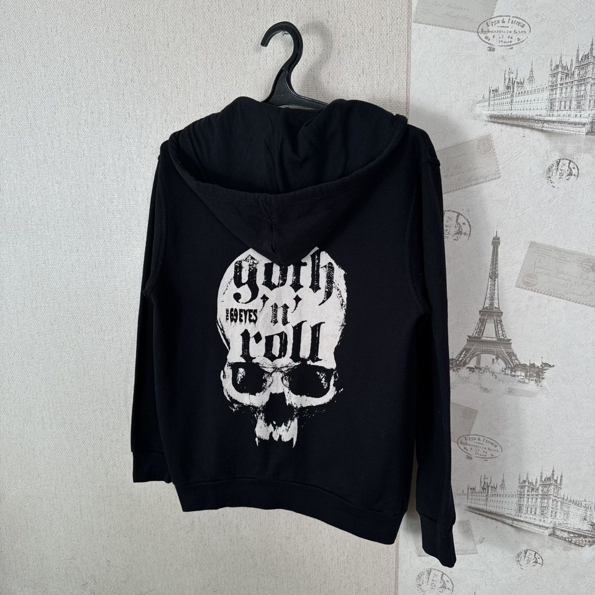 Other Vintage The 69 eyes Hoodie 00s Gothic Rock Skull Black L Size US L / EU 52-54 / 3 - 19 Thumbnail