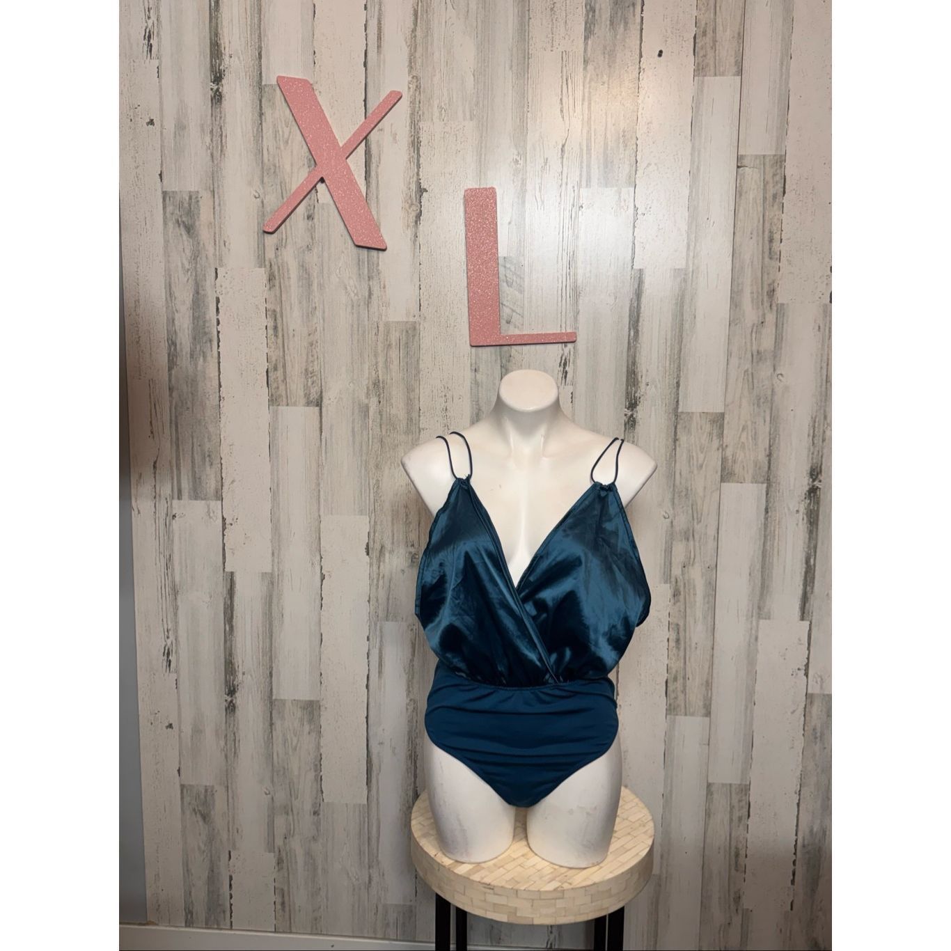 Other Curve teal satin bodysuit (size 0XL) Size XL / US 12-14 / IT 48-50 - 1 Thumbnail