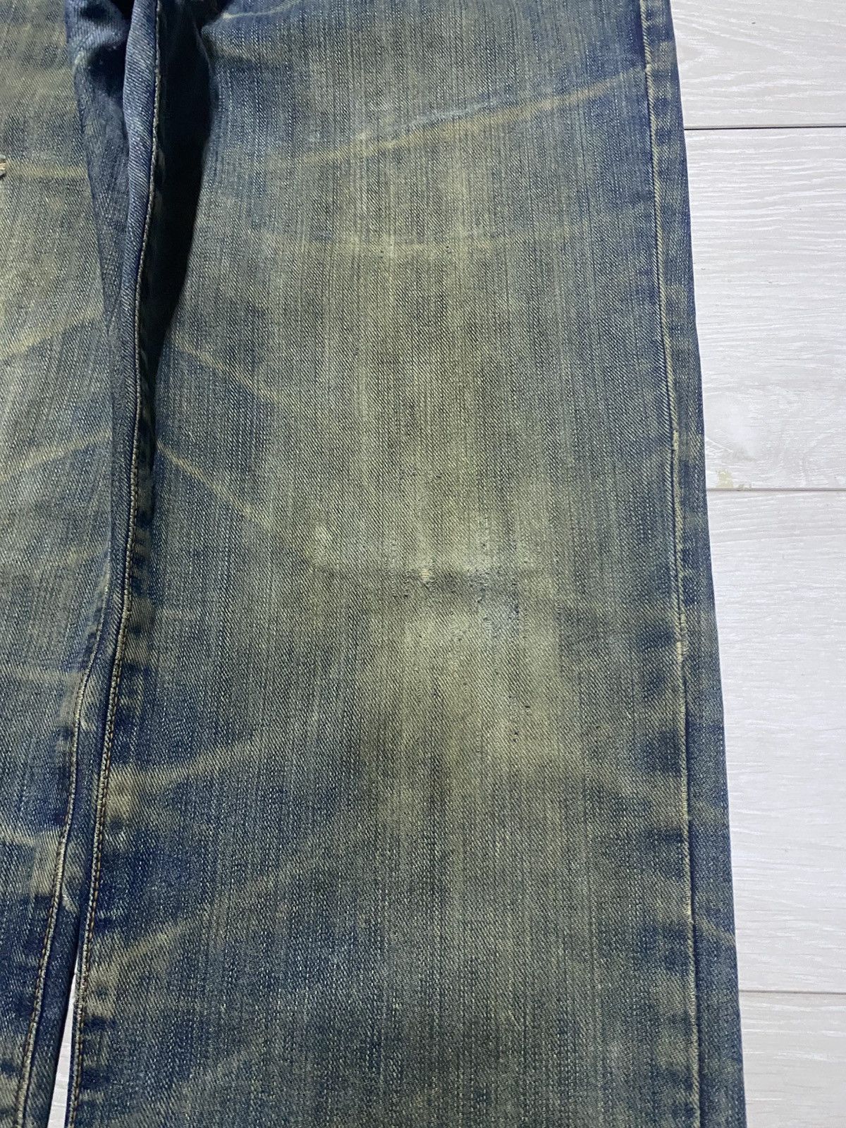 Edwin Vintage Edwin 404 Crazy Mud Wash Distressed Jeans Size US 34 / EU 50 - 6 Thumbnail