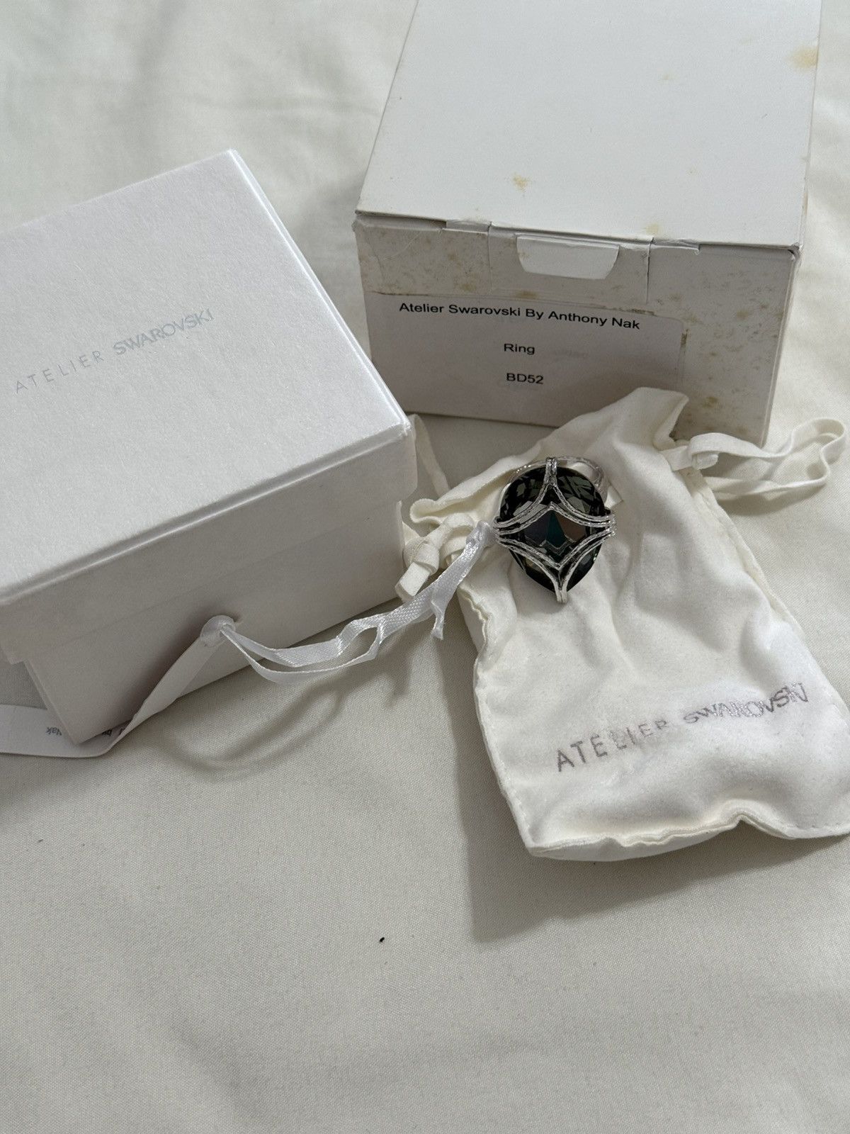 Swarovski Atelier Swarovski x Anthony Nak Smoky color crystal ring/52 Size ONE SIZE - 7 Thumbnail