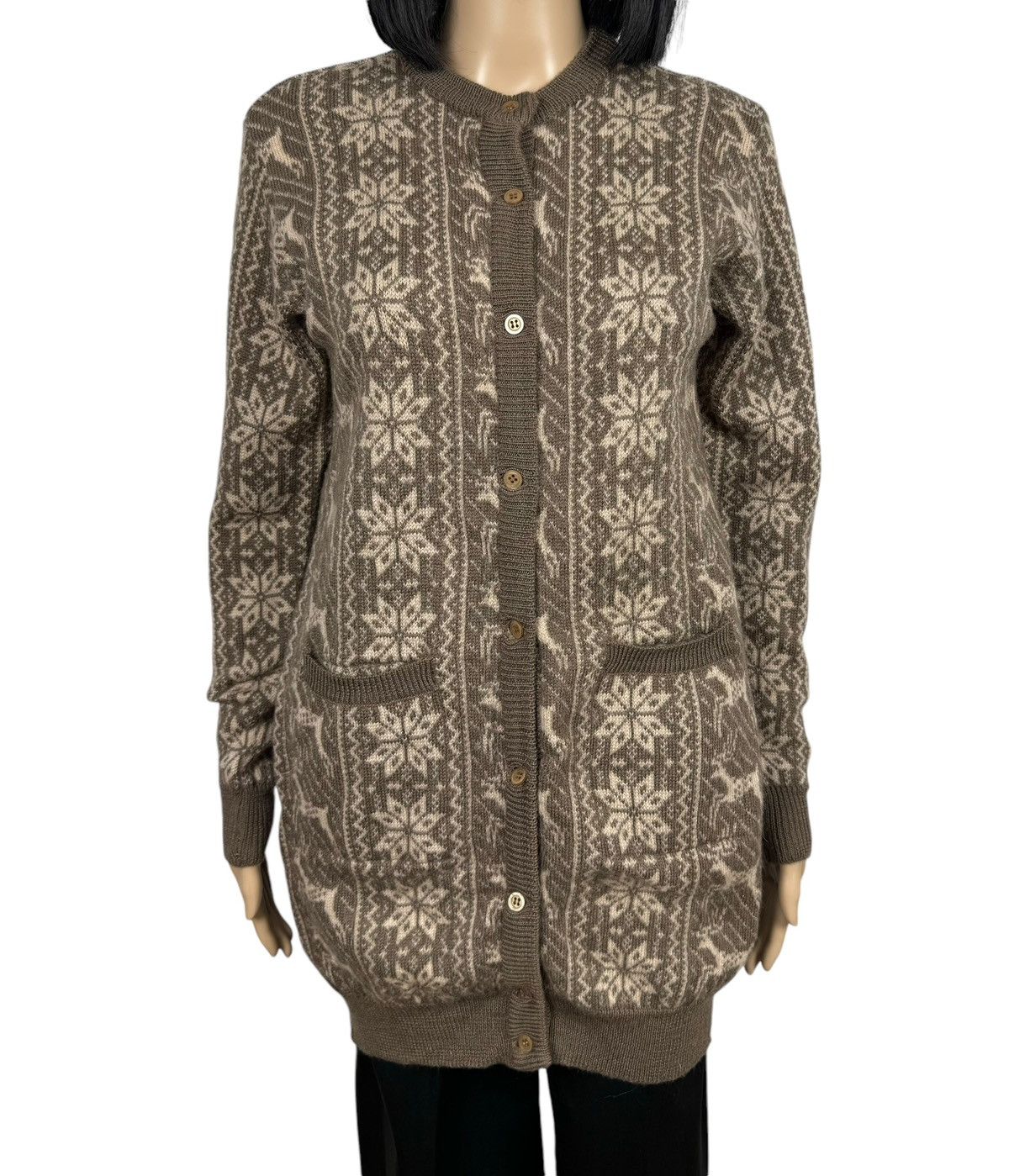 Kenzo × Vintage Kenzo Vintage Shetland Wool Cardigan Hand Knitted Fair Isle Size M / US 6-8 / IT 42-44 - 3 Thumbnail