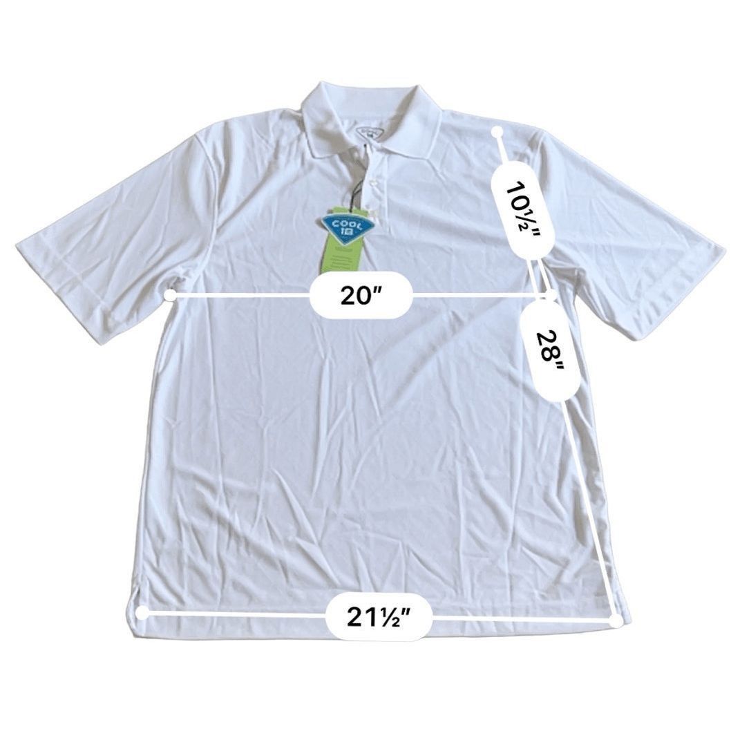 Haggar Men's Haggar White Polo Shirt Size M Size US M / EU 48-50 / 2 - 3 Thumbnail