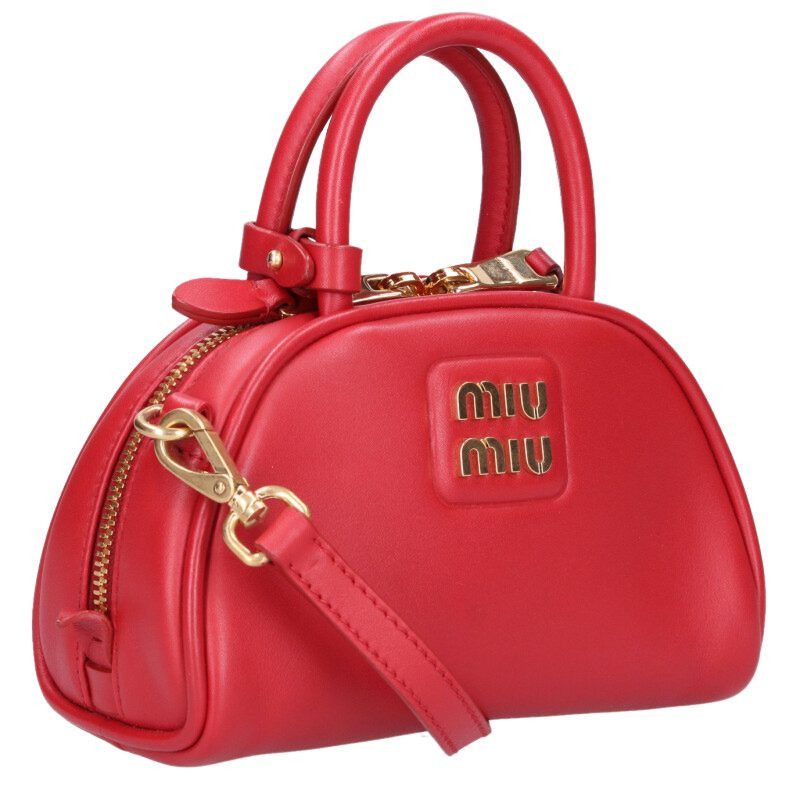 Miu Miu WAY Top Handle Mini 2-Way Handbag Red Size ONE SIZE - 1 Thumbnail