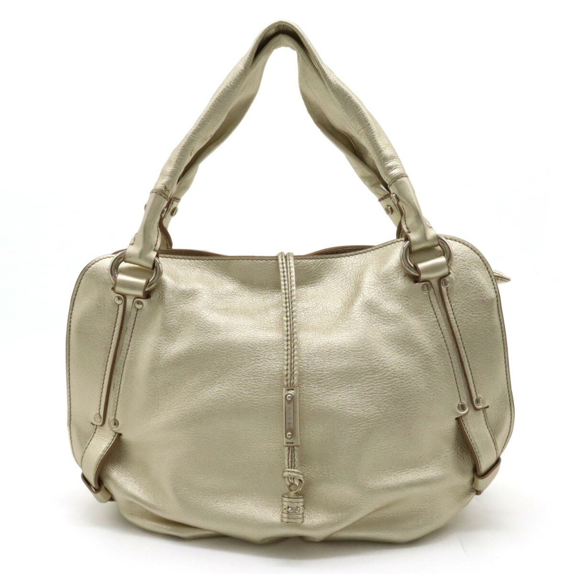 image of Celine Tote Bag, Handbag, Metallic Leather, Gold, Women's