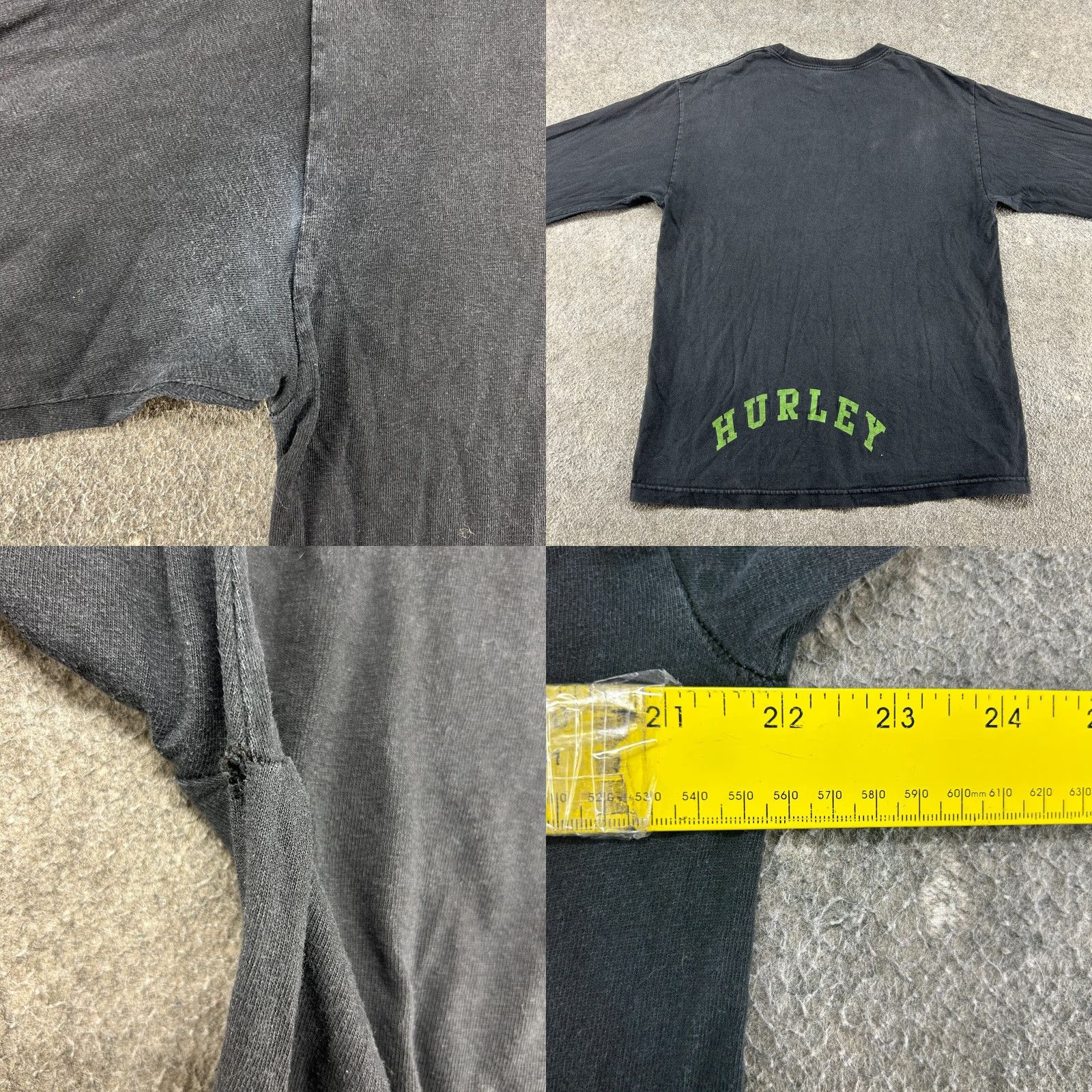 Hurley VINTAGE Hurley Shirt Mens L Black Crew Neck Long Sleeve The Movement Is On Y2K Size US L / EU 52-54 / 3 - 8 Thumbnail