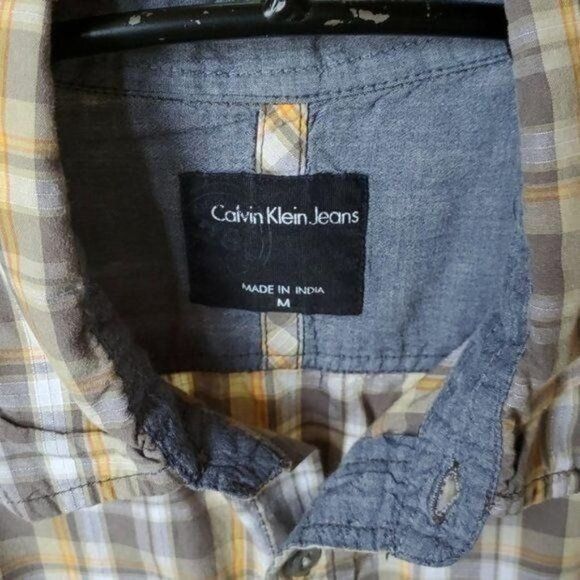 Calvin Klein Calvin Klein Jeans Plaid Casual Button Down Pocket Short Sle Size US M / EU 48-50 / 2 - 4 Thumbnail