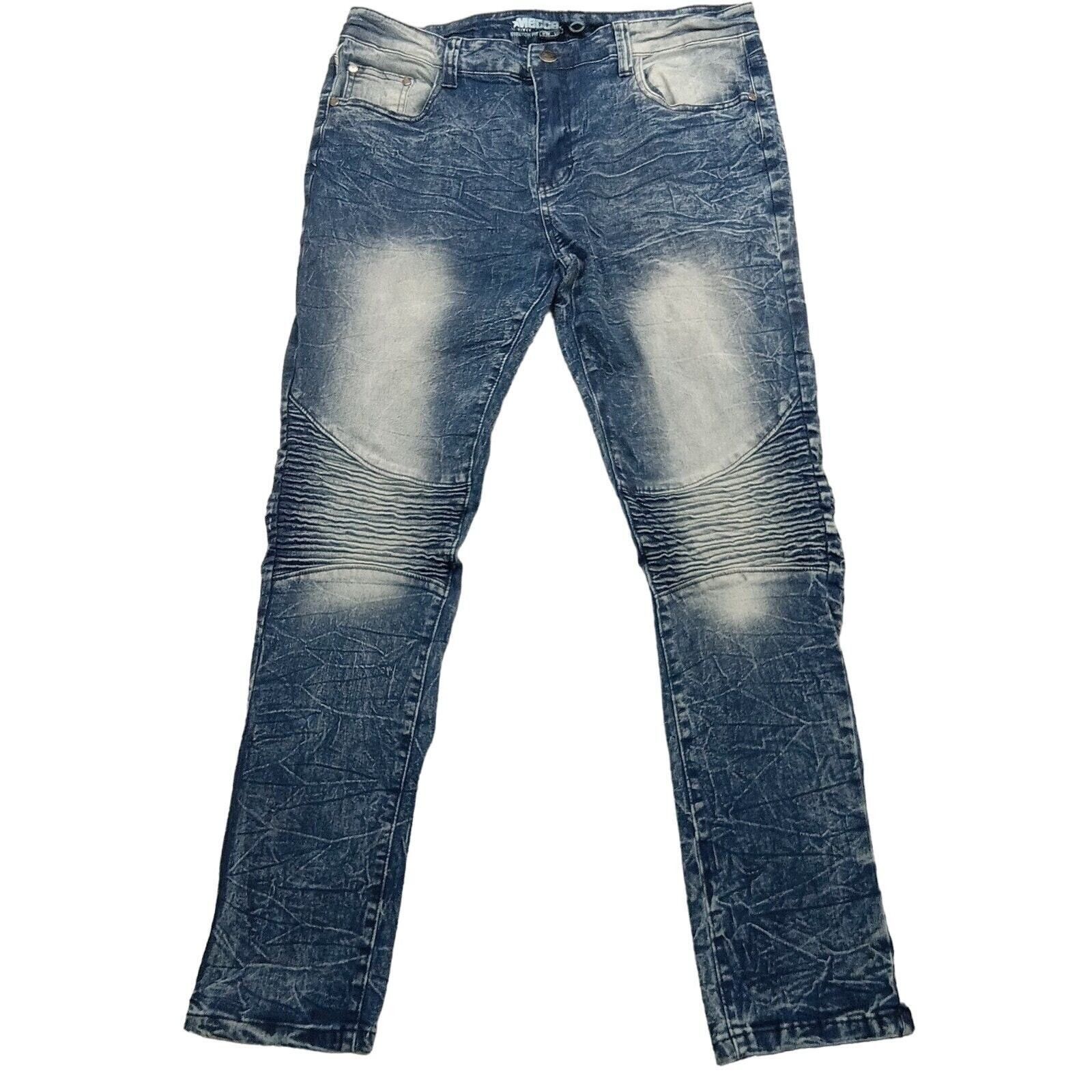 Mecca Mecca Jeans 36 X 30 Men's Stretch Fit Biker Denim Streetwear Size US 36 / EU 52 - 1 Thumbnail