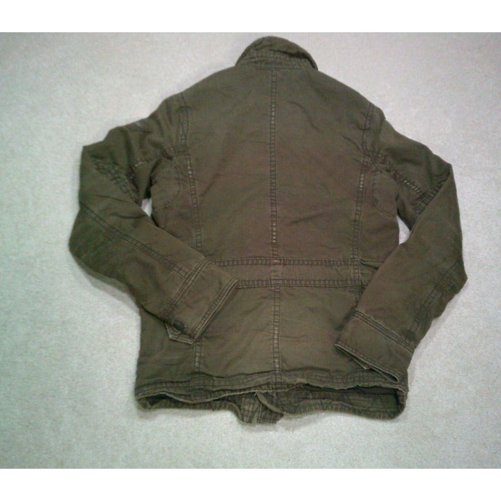 Abercrombie & Fitch Abercrombie & Fitch Redfield Utility Jacket Mens Small Green Military Blanket Size US S / EU 44-46 / 1 - 2 Thumbnail