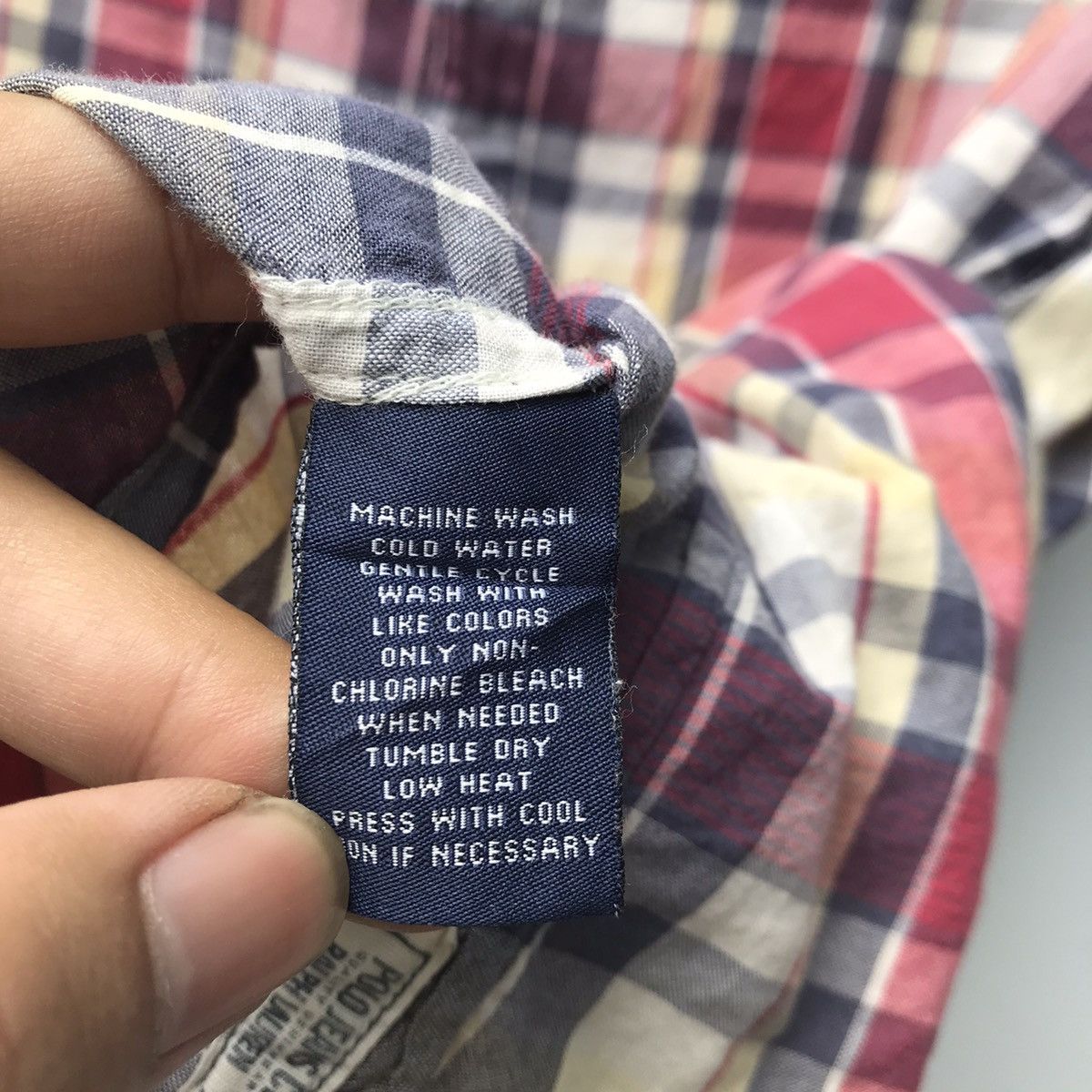 Polo Ralph Lauren × Ralph Lauren × Vintage Vintage Ralph Lauren Polo Jeans Co madrass tartan shirt Size US L / EU 52-54 / 3 - 11 Thumbnail