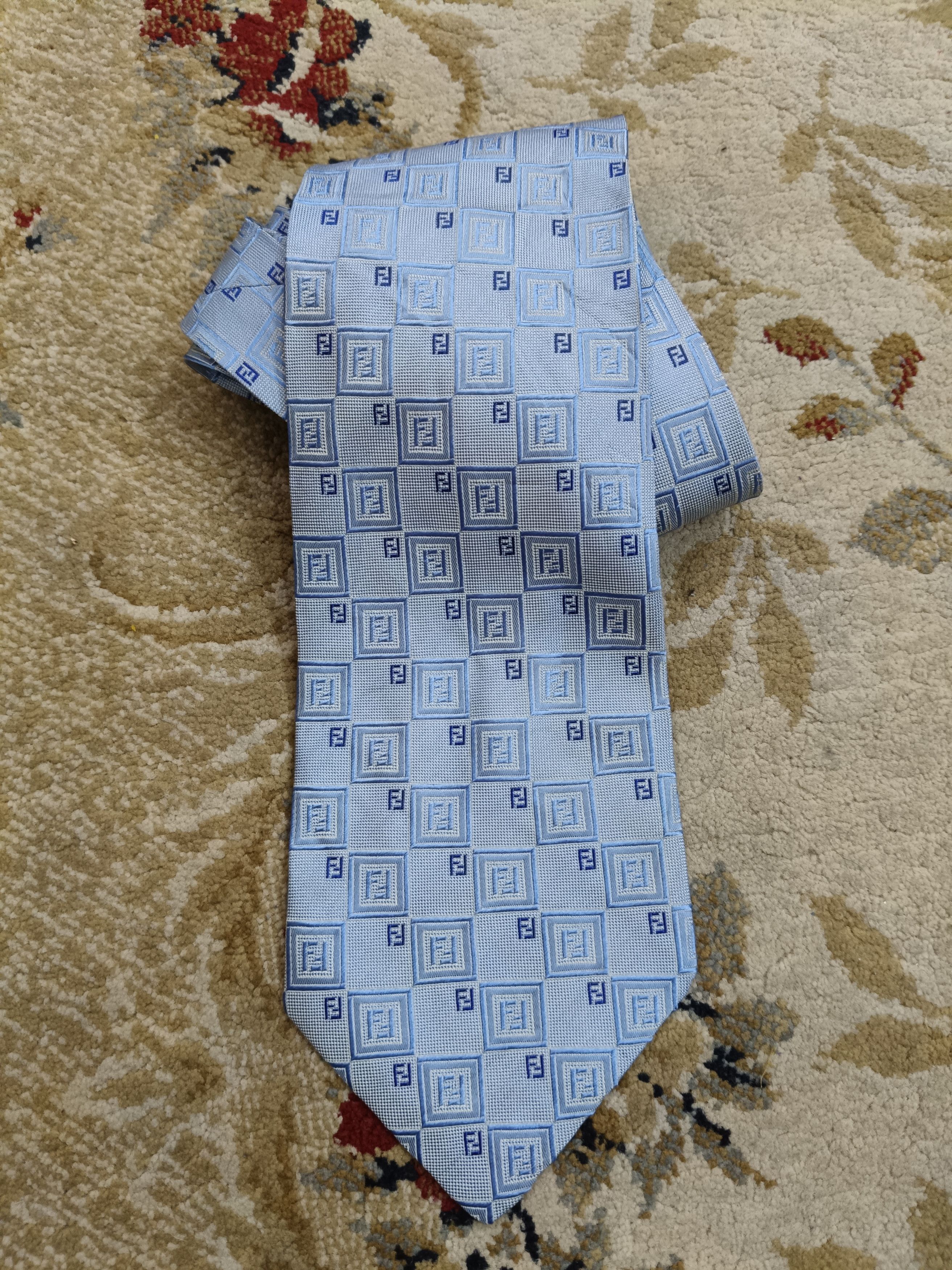 Fendi Fendi Monogram Tie Size ONE SIZE - 2 Thumbnail