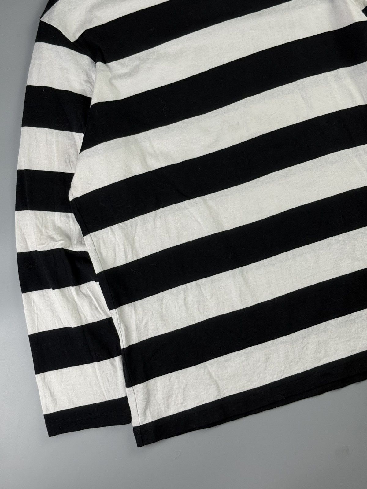 Yohji Yamamoto Yohji Yamamoto - S/S22 - Printed Striped Longsleeve T-Shirt Size US M / EU 48-50 / 2 - 5 Thumbnail
