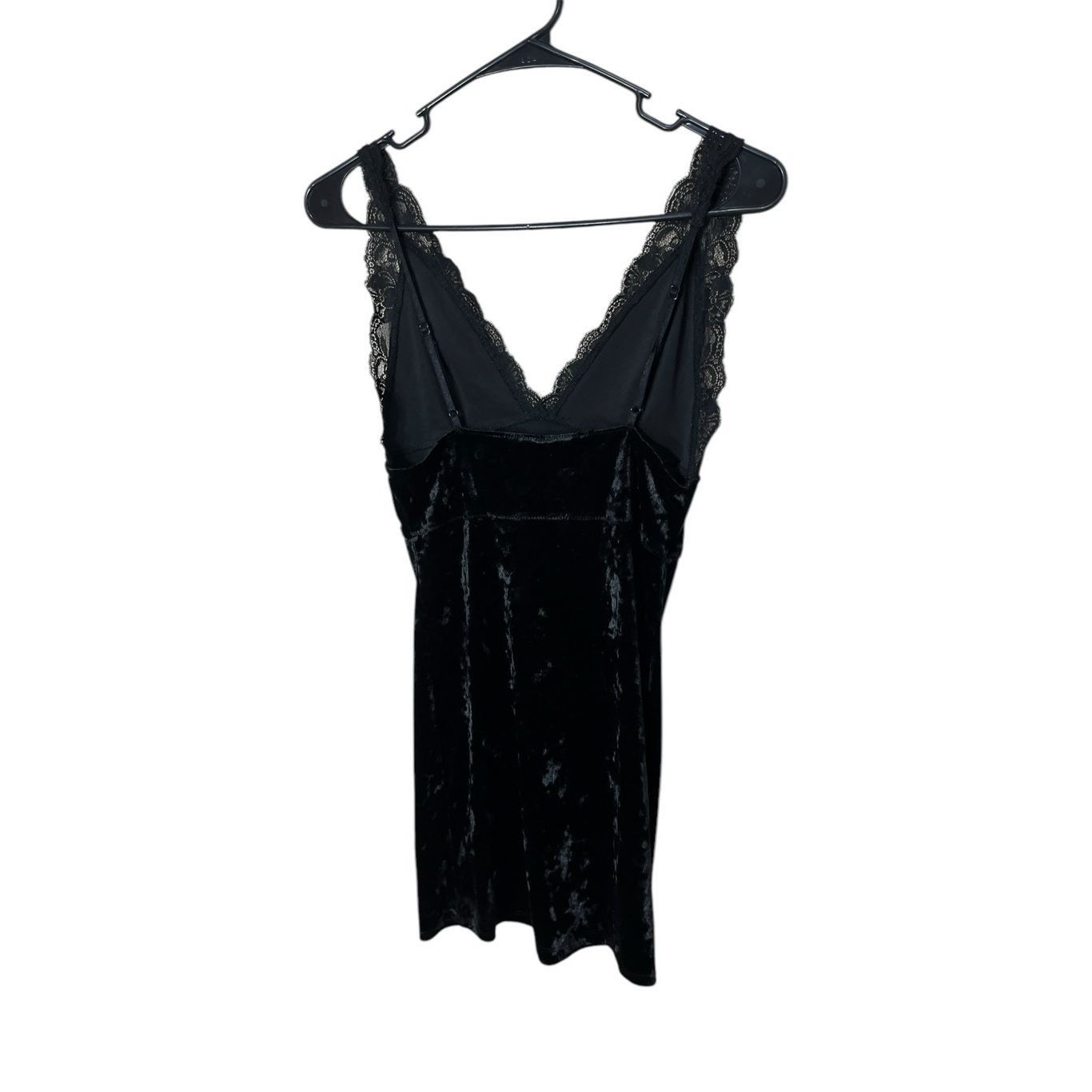 Free People Free People Black Velvet Mini Dress Size XS Size XS / US 0-2 / IT 36-38 - 5 Thumbnail