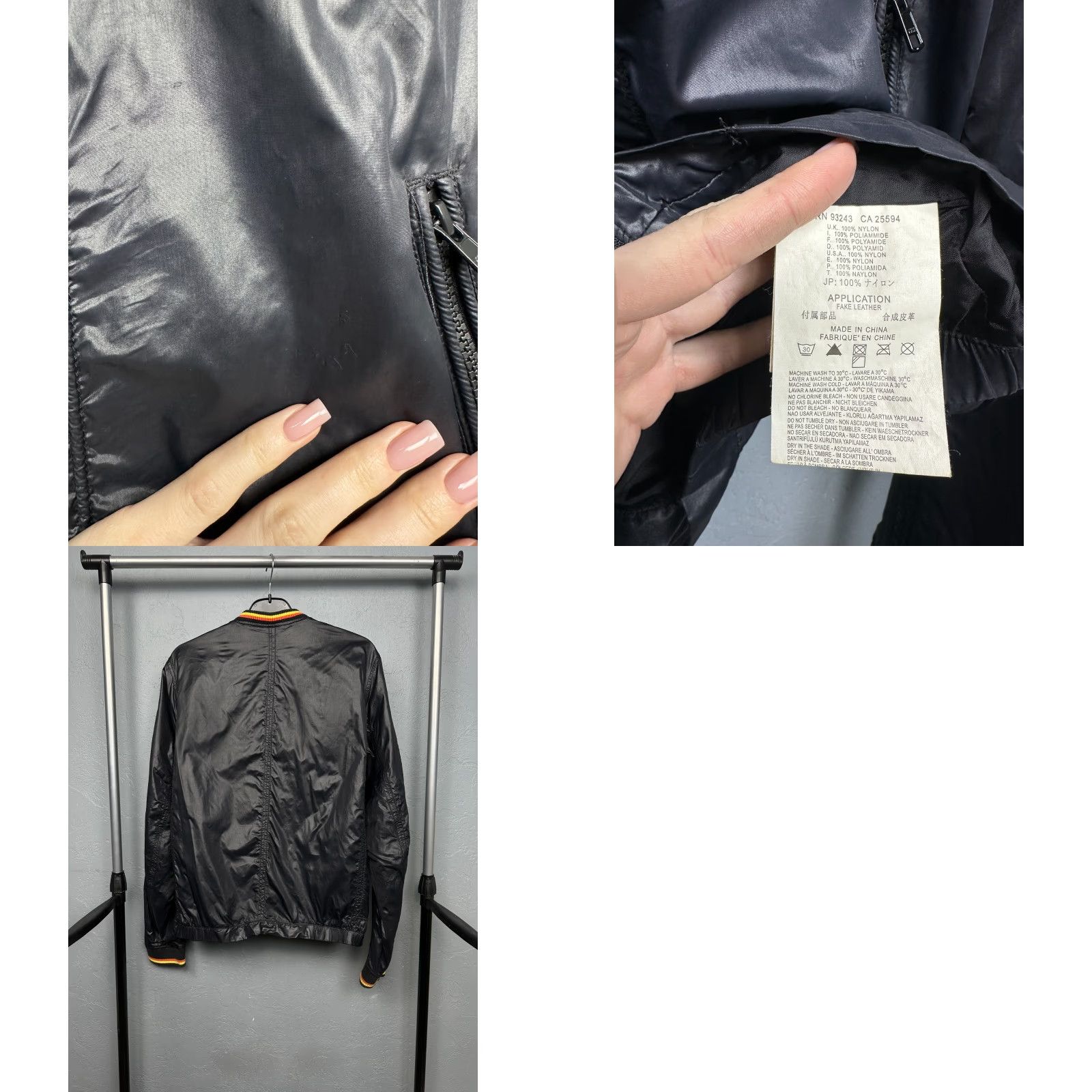 Diesel Diesel Jacket Mens Nylon Vintage L Black Logo Windbreaker Size US L / EU 52-54 / 3 - 8 Thumbnail