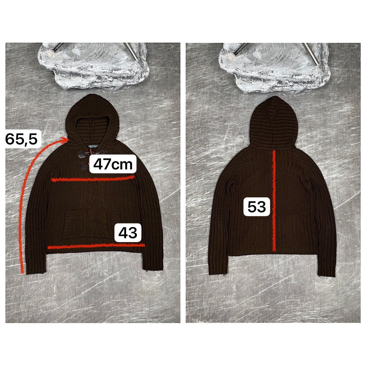 Hysteric Glamour × Japanese Brand × Le Grande Bleu (L.G.B.) Knit Y2K Buttons Hoodie LGB Junya Watanabe Style Size US XS / EU 42 / 0 - 6 Thumbnail