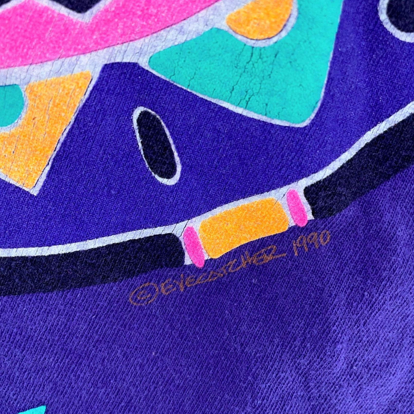 Vintage VINTAGE Eyecatcher Florida Seaworld Artwork T-Shirt Mens Large Purple Lightweight Short Sleeve Crew Neck Beach Surf Skate Beachwear Apparel Shirts Size US L / EU 52-54 / 3 - 7 Thumbnail