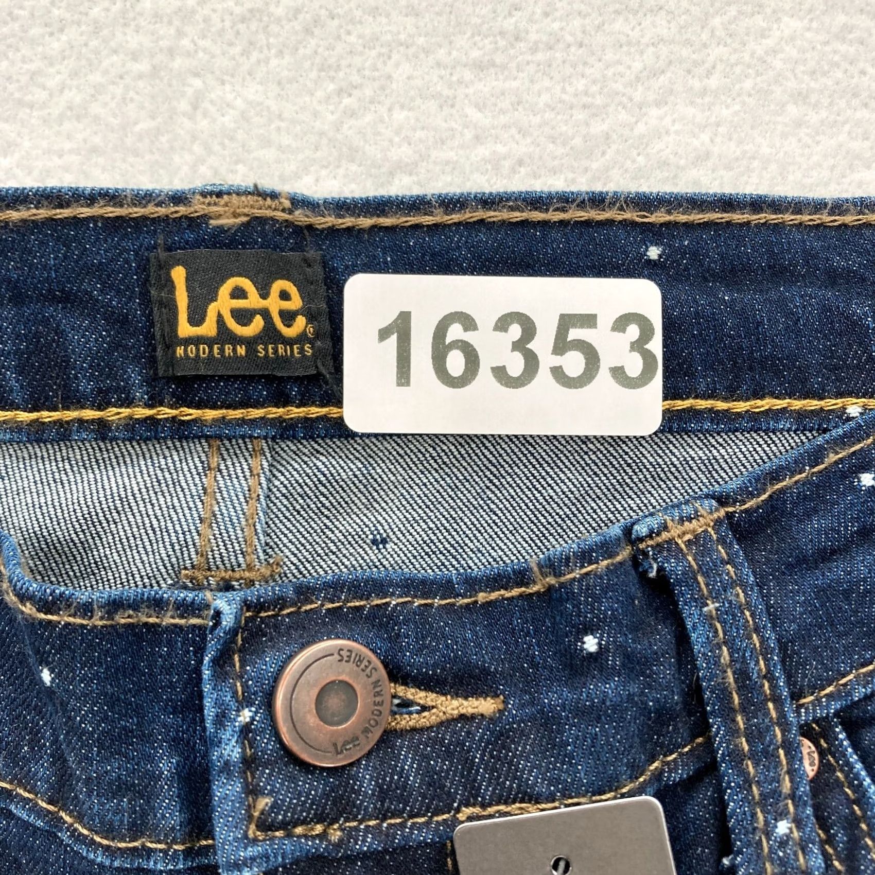 Lee Lee Modern Series Jeans Women's 10 Girlfriend Dark Wash Blue Stretch Denim Pants Size 32" / US 10 / IT 46 - 5 Thumbnail