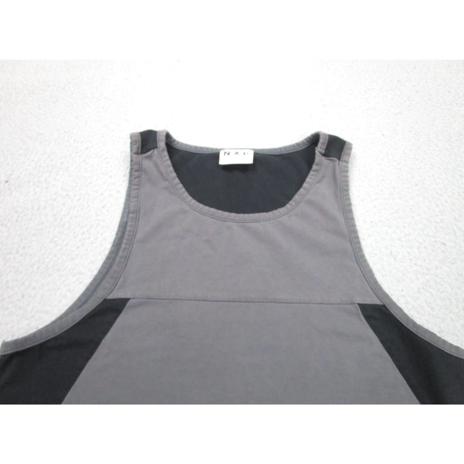 Vintage NXP Tank Top Shirt Mens L Gray Sleeveless Cotton Jersey Activewear '90s Rock Style Mens Large Gray Fund? Size US L / EU 52-54 / 3 - 2 Thumbnail
