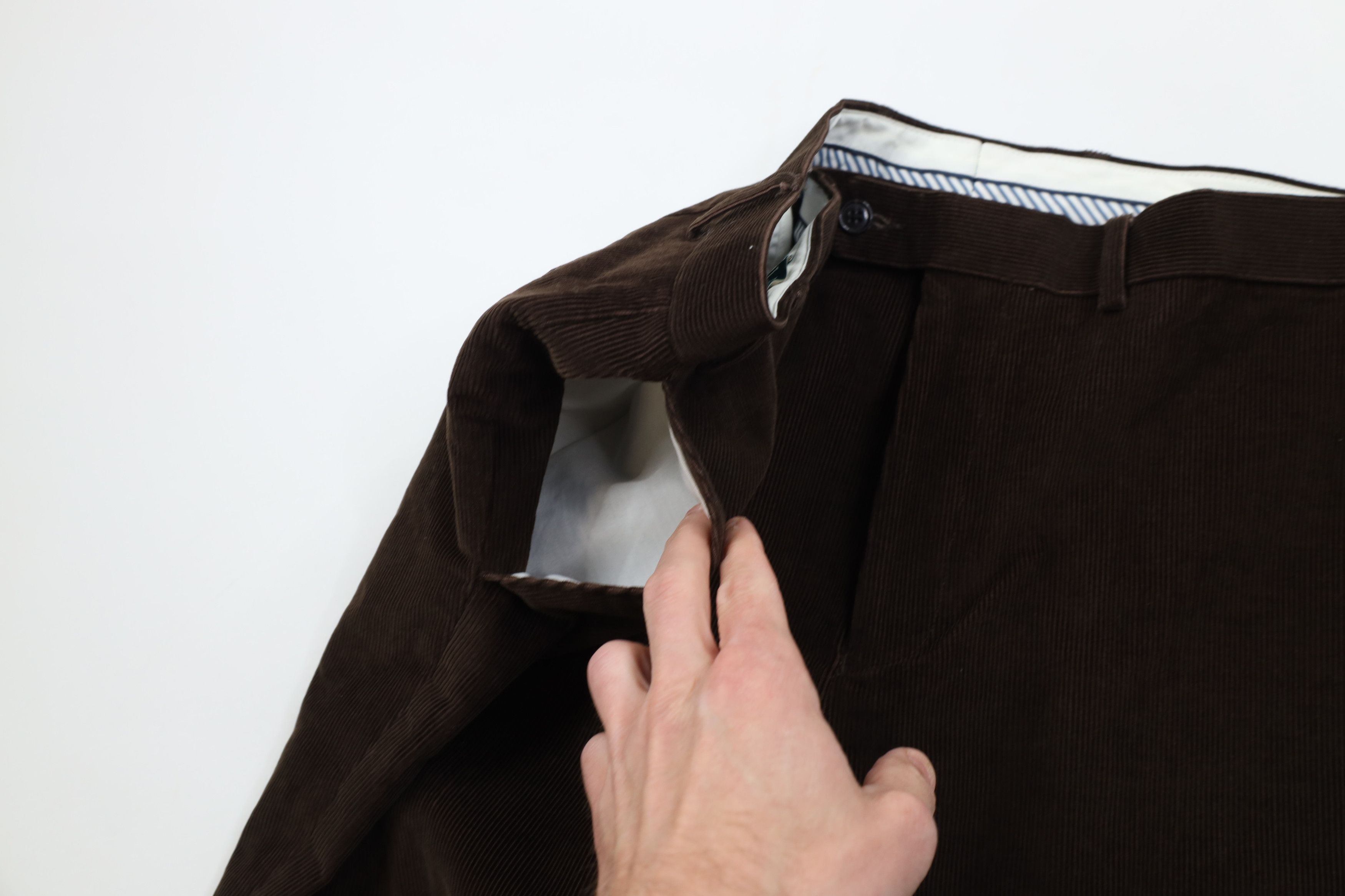 Ralph Lauren Vintage Ralph Lauren Straight Leg Corduroy Chino Pants Brown Size US 38 / EU 54 - 7 Thumbnail
