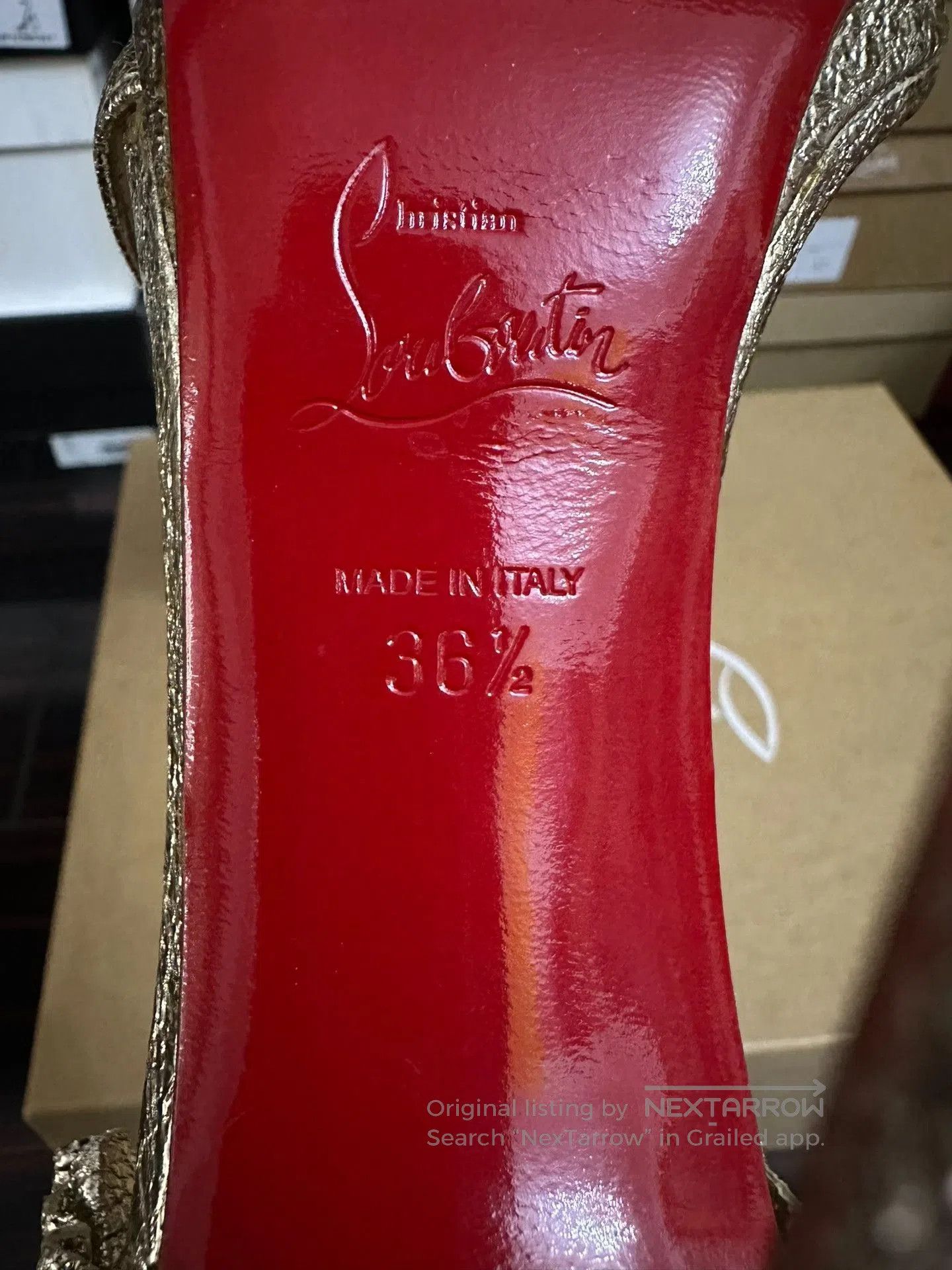 Christian Louboutin Christian Louboutin Gold High Heels. Size US 5.5 / IT 35.5 - 6 Thumbnail