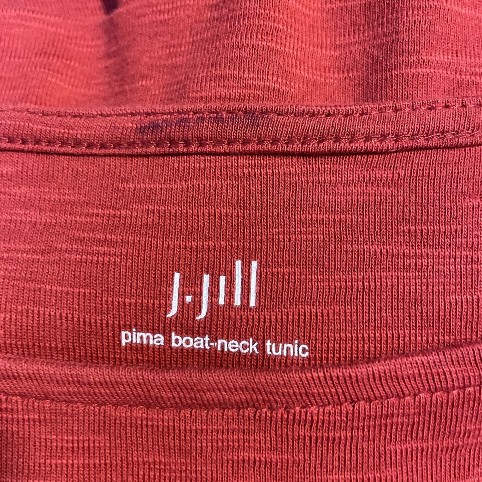 J. Jill J. JILL size XL PIMA COTTON Tunic Pullover Top Rusty BROWN Size XL / US 12-14 / IT 48-50 - 7 Thumbnail