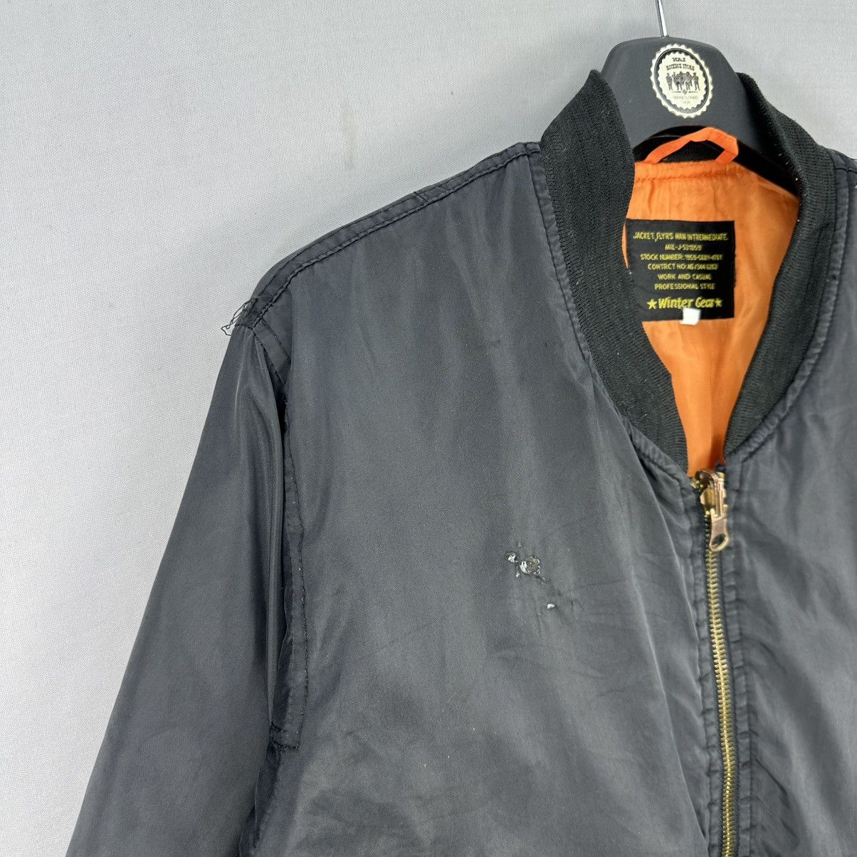 Japanese Brand Vibtage 90's Bomber Jacket Reversible Thrashed Distressed Size US M / EU 48-50 / 2 - 2 Thumbnail