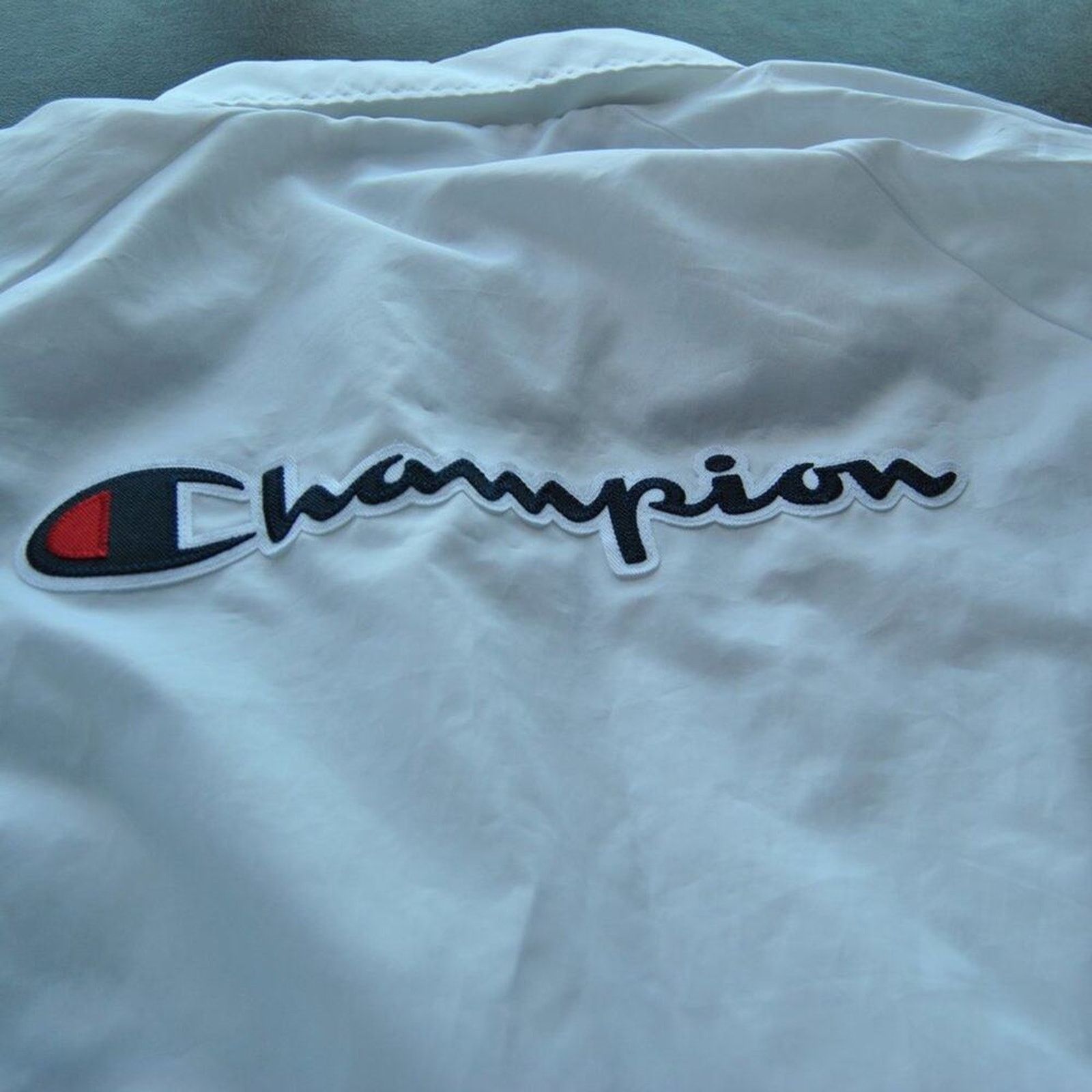 Champion Champion X-Small Button Up Rain Jacket White w/ Tie Waist Size XS / US 0-2 / IT 36-38 - 6 Thumbnail