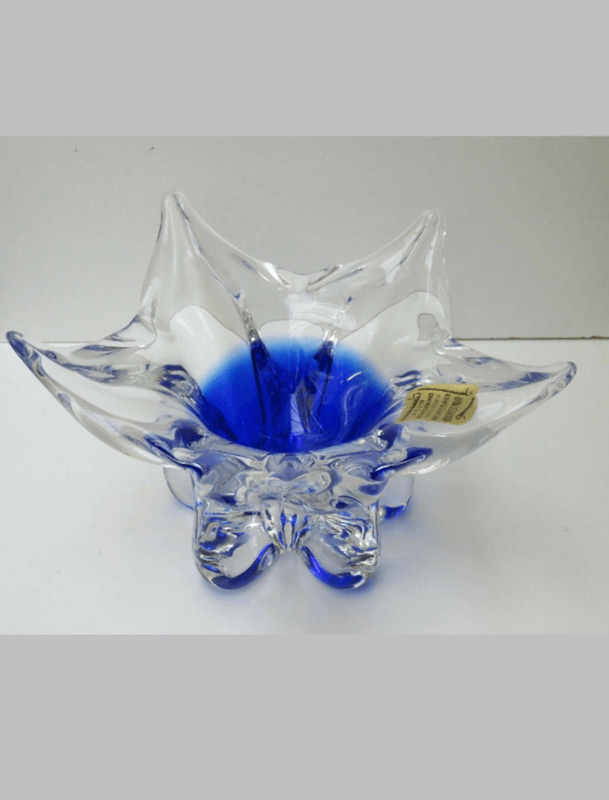Natalino Nathalie Navarro Design Blue Clear Crystal Display Bowl Size ONE SIZE - 1 Thumbnail