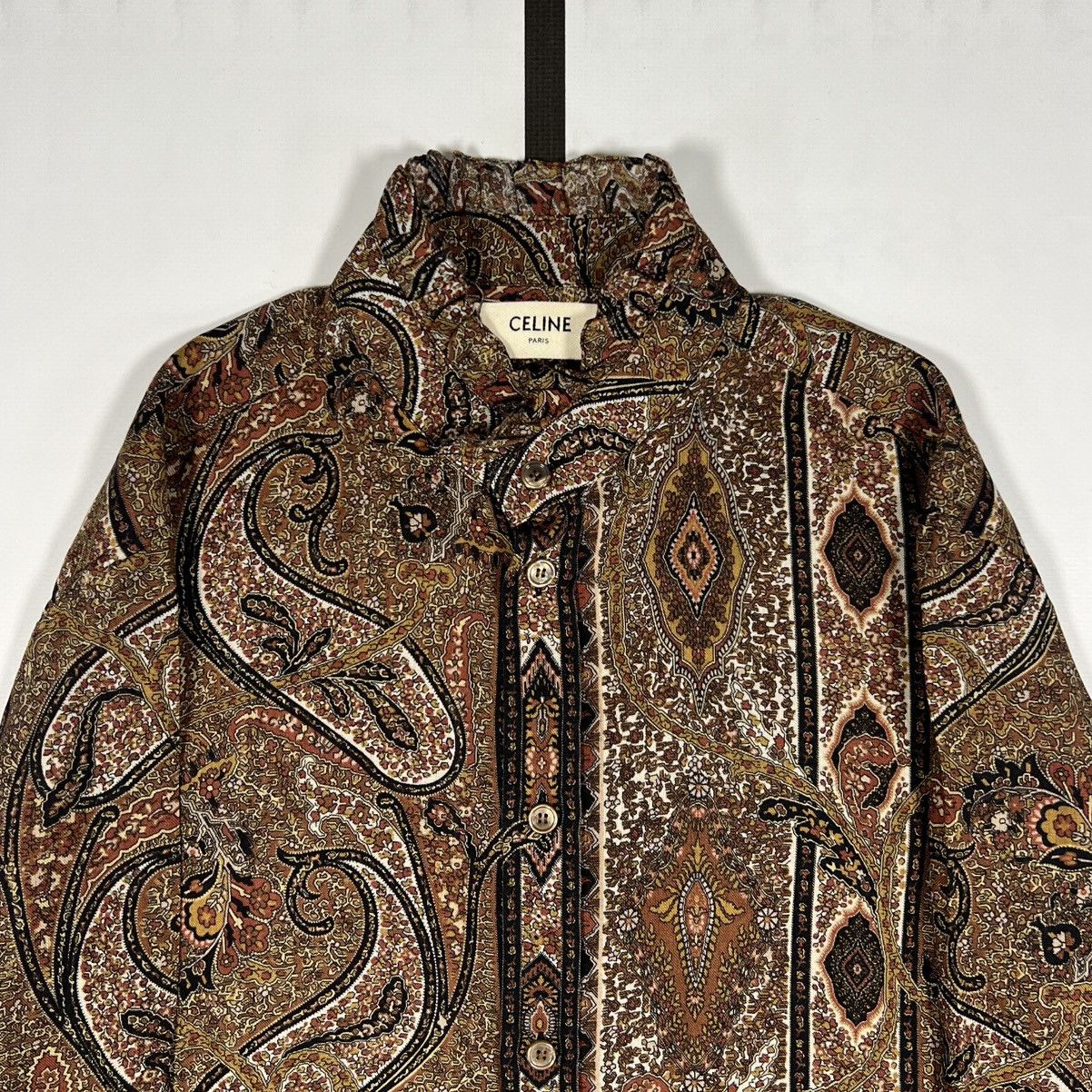 Celine |[ SS20 Celine Paisley Wool-Blend Blouse ]| Size US S / EU 44-46 / 1 - 4 Thumbnail