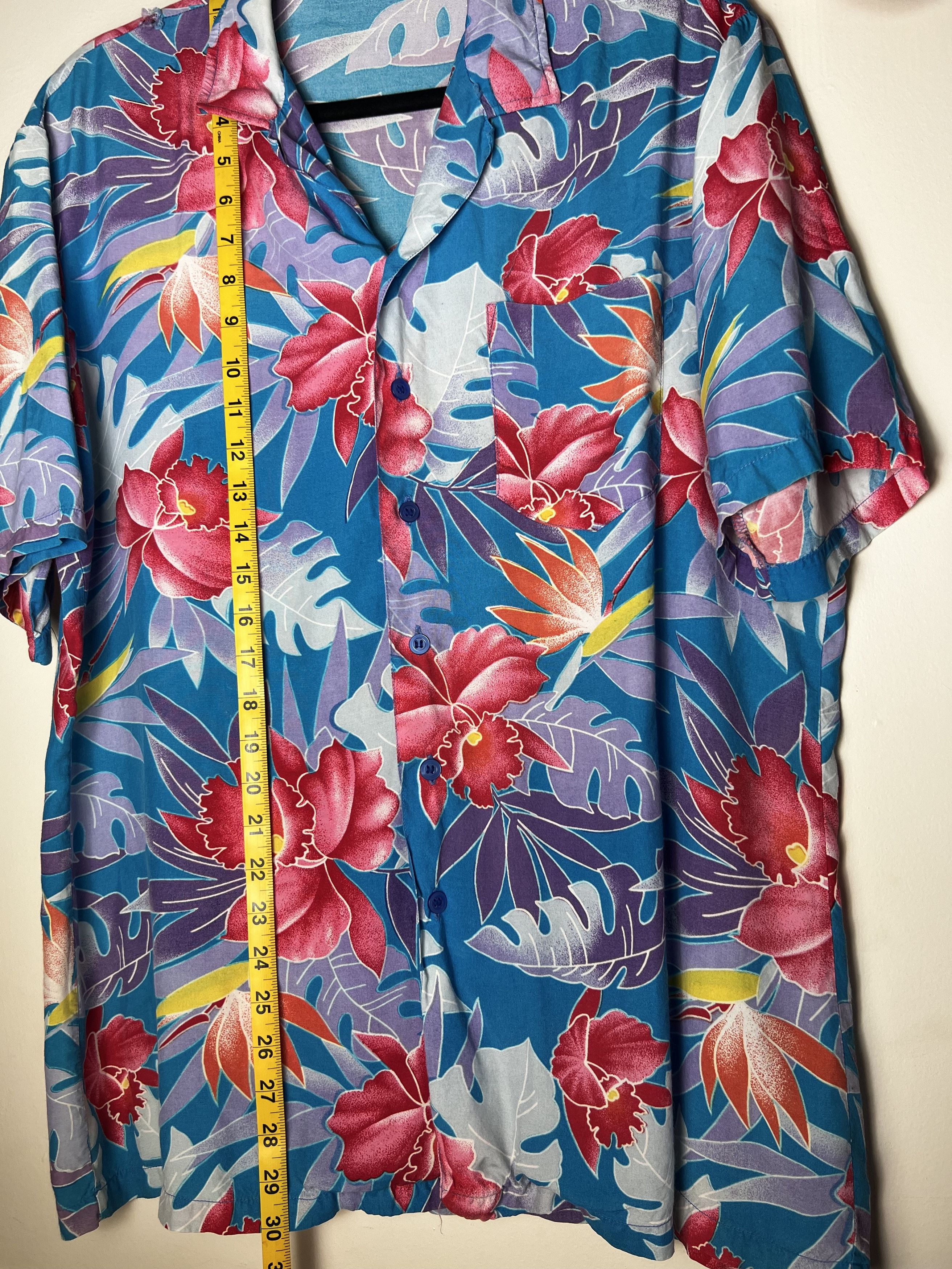 Vintage Vintage Single Stitch Floral Hawaiian Print Luau Shirt Size US L / EU 52-54 / 3 - 7 Thumbnail