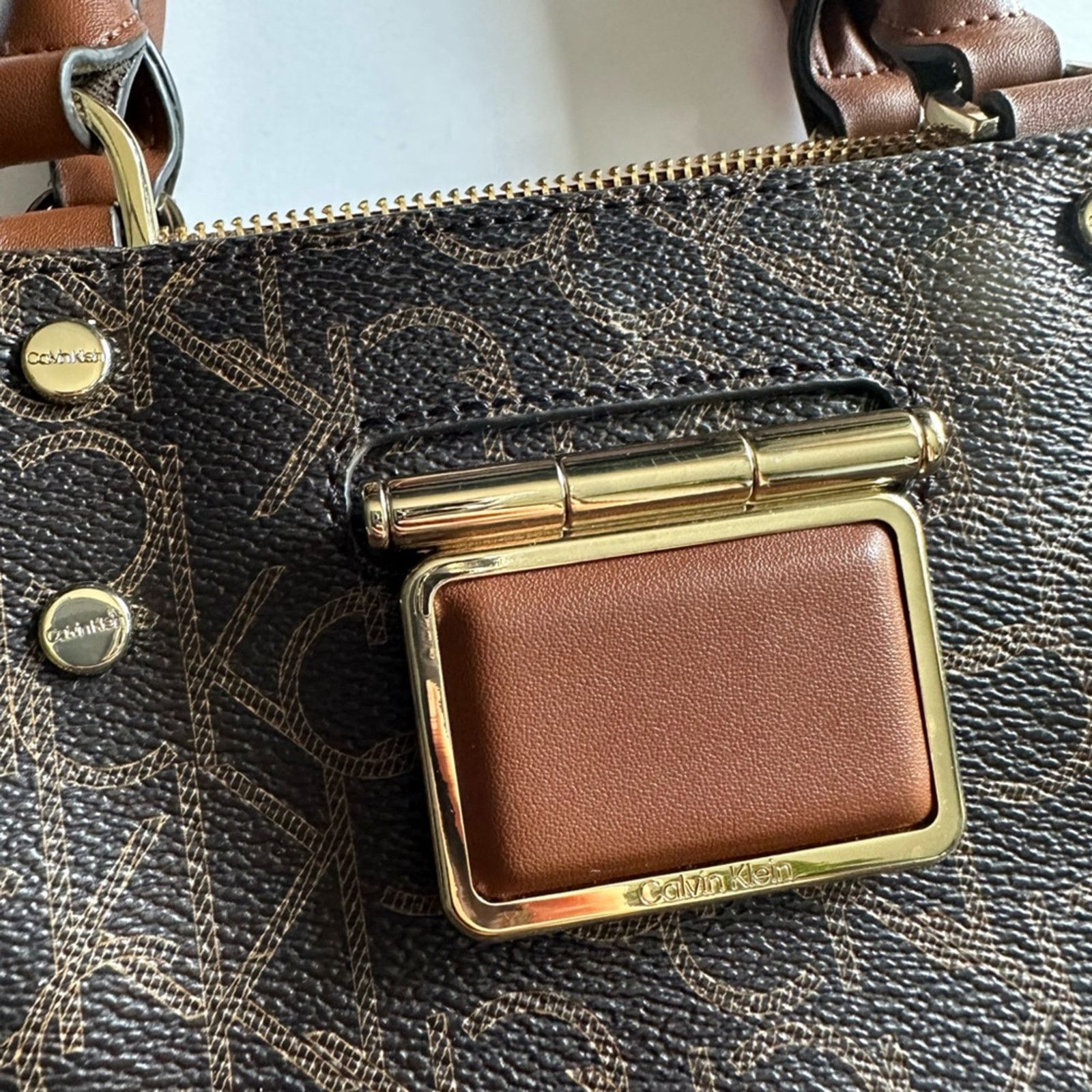 Calvin Klein New Original Calvin Klein Handbag Signature Square Satchel Size ONE SIZE - 14 Thumbnail