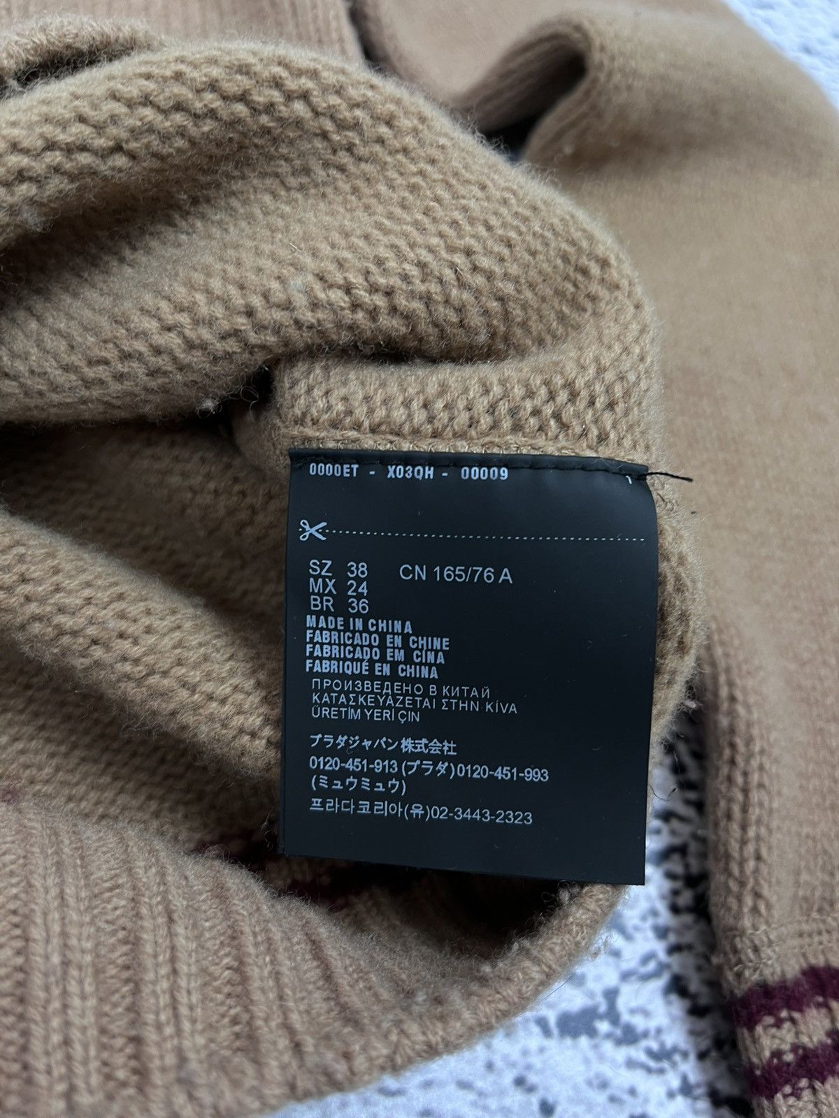 Prada Prada Milano Cashmere Wool Knit Sweater Brown Logo Size XS / US 0-2 / IT 36-38 - 9 Thumbnail