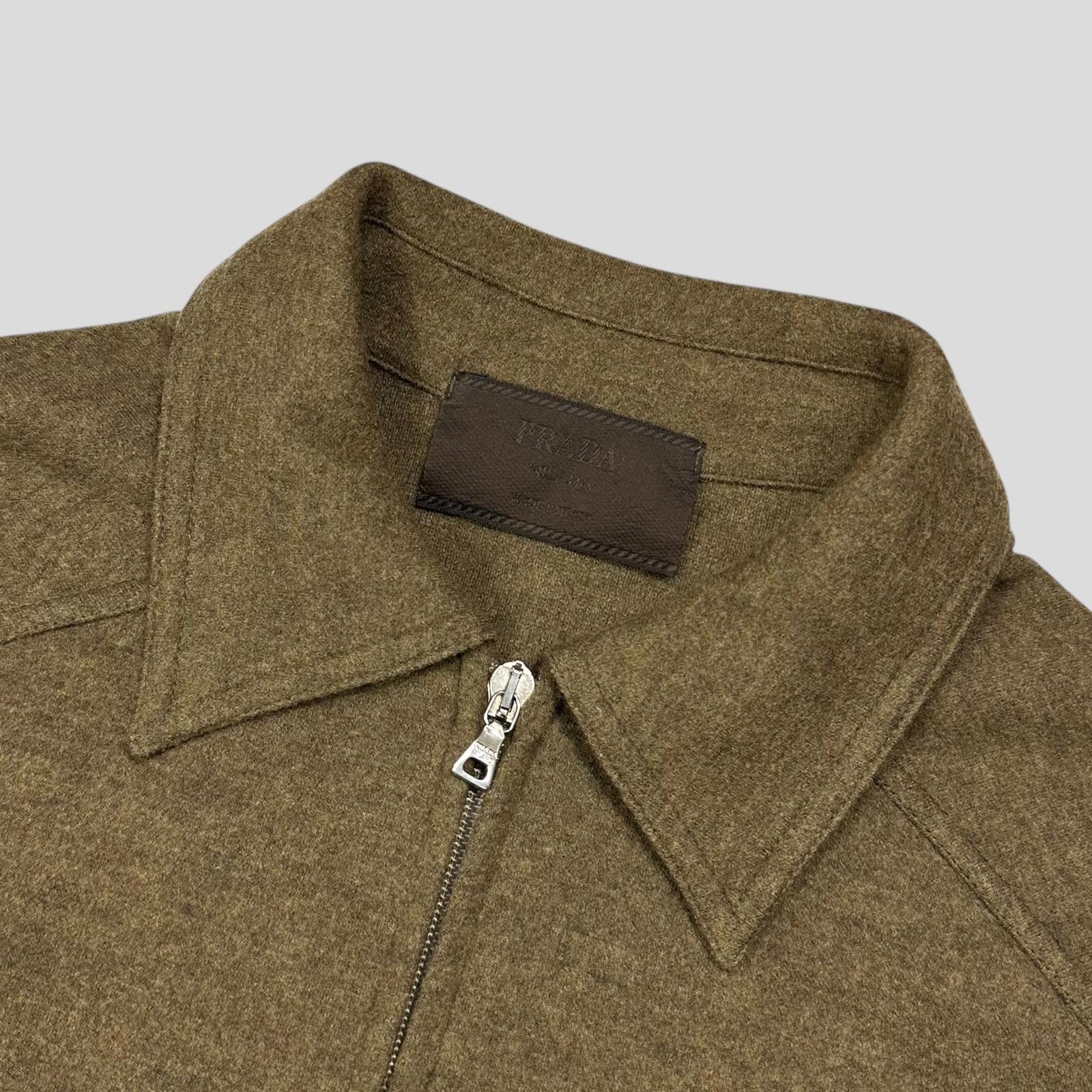 Prada Prada Milano FW98 Heather Green Wool Zip-up Work Jacket - M Size US M / EU 48-50 / 2 - 2 Thumbnail
