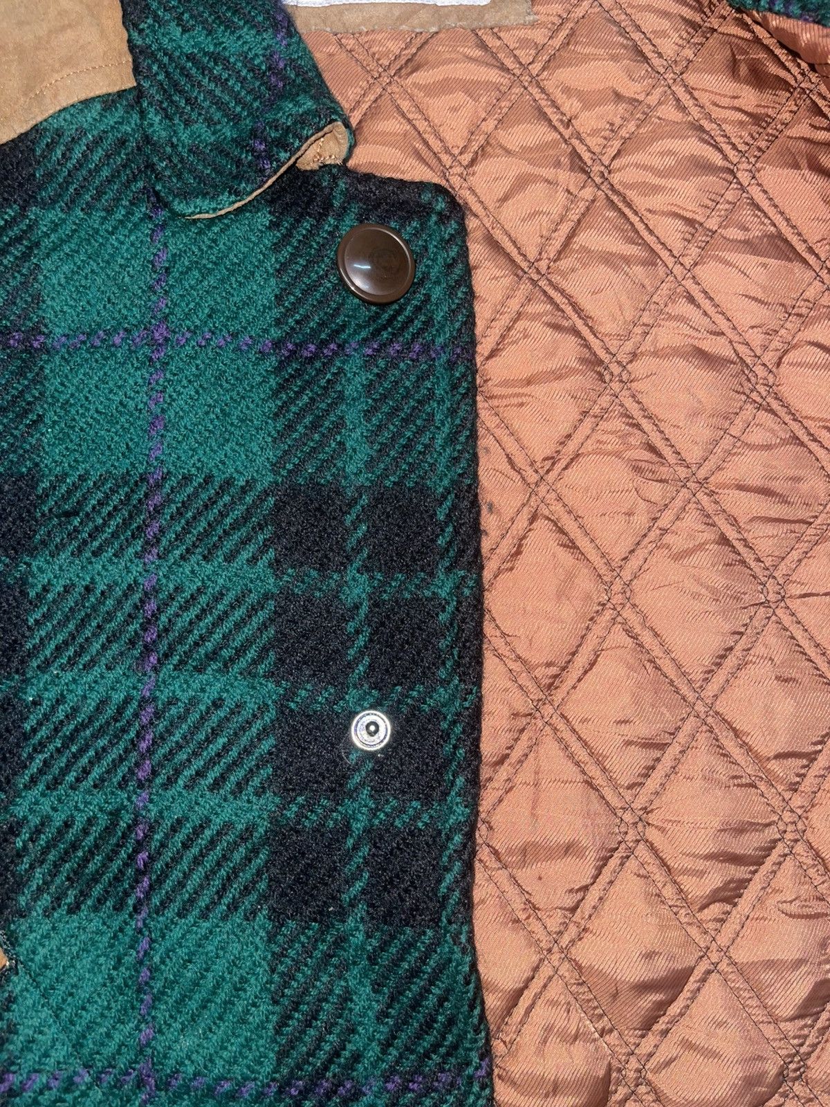 Vintage VINTAGE Webb Classic Plaid Jacket Suede Shoulder Japan Made Size US M / EU 48-50 / 2 - 5 Thumbnail