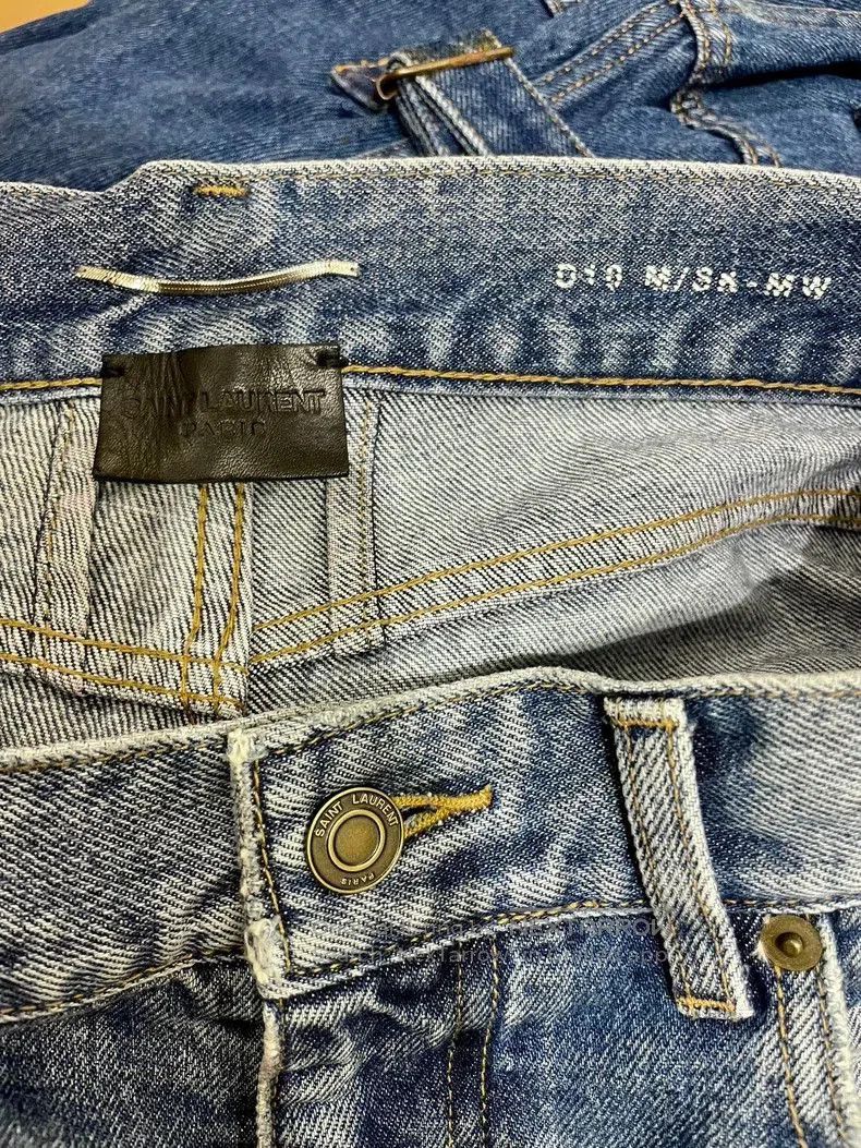 Hedi Slimane Saint Laurent 16SS Distressed Denim Jeans. Size US 28 / EU 44 - 6 Thumbnail