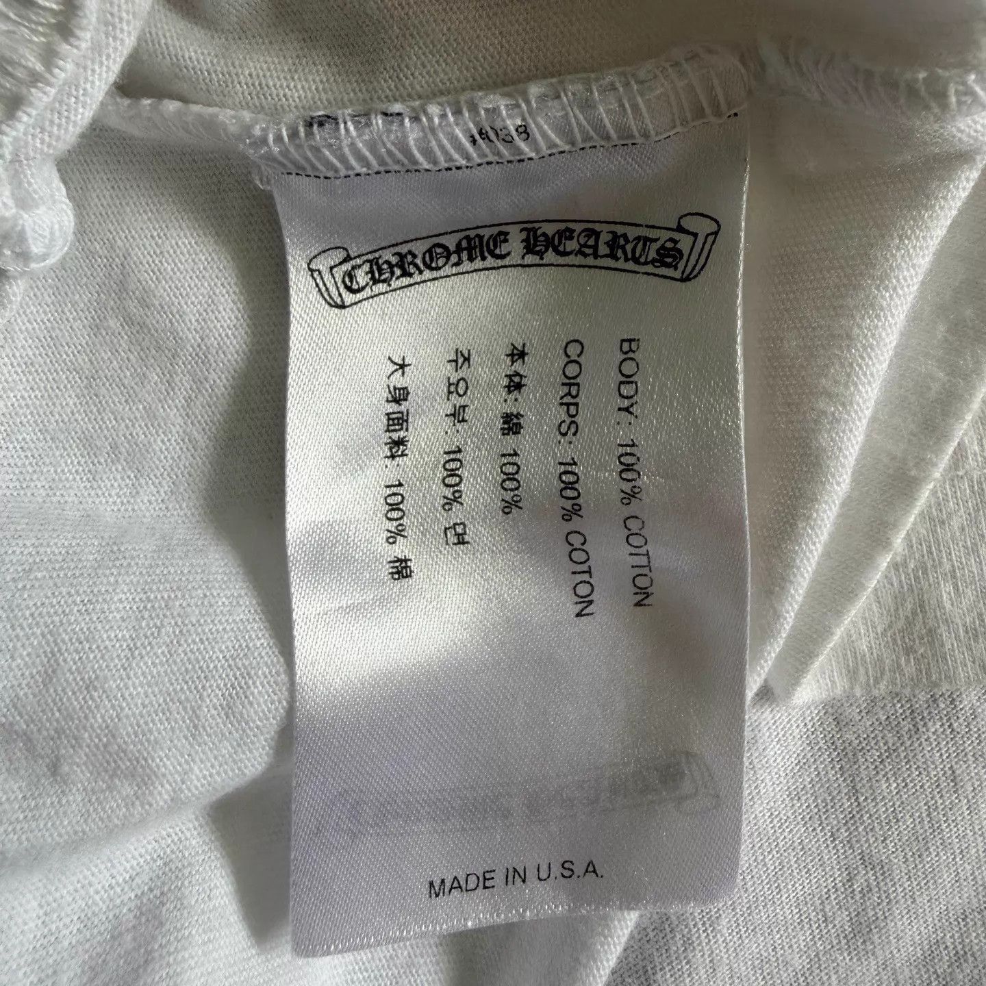 Chrome Hearts Chrome Hearts White Color Sanskrit Back Phantom Cross LS XL Size US XL / EU 56 / 4 - 4 Thumbnail