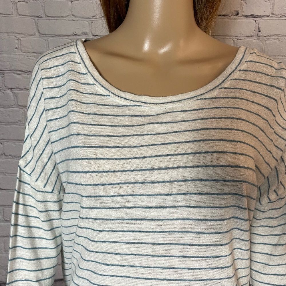 Other New Lovestitch Destructed Linen Blend Knit Long Sleeve Stri Size M / US 6-8 / IT 42-44 - 9 Thumbnail