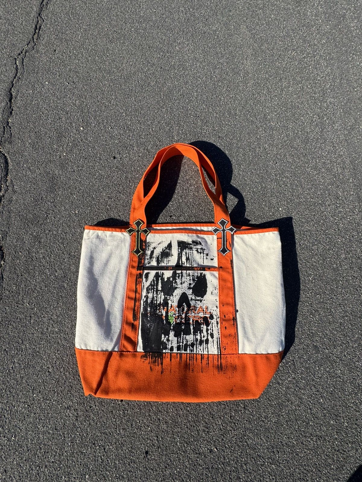 Natural Selection Skull face tote bag Size ONE SIZE - 3 Thumbnail