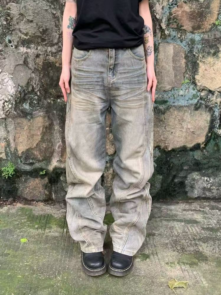 Japanese Brand × Jean Vintage washed and dirty dyed micro flare jeans Size US 32 / EU 48 - 2 Thumbnail