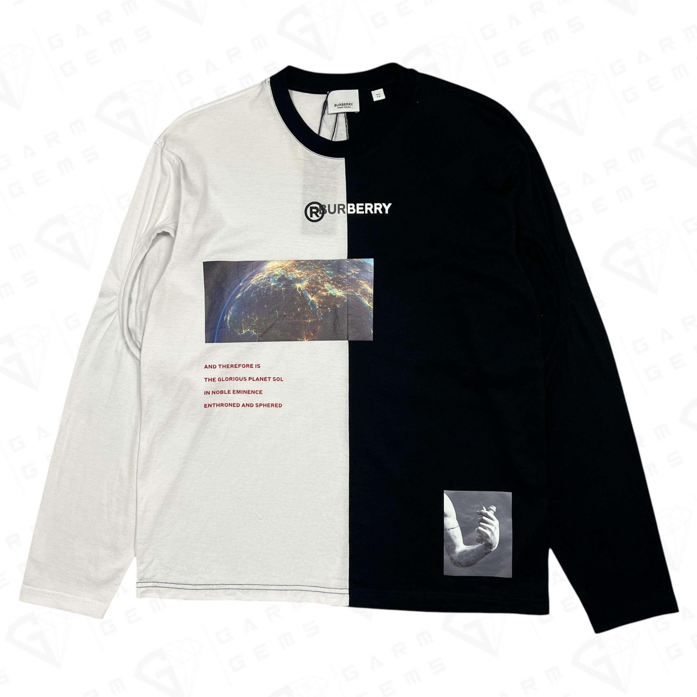 Burberry Burberry Oversized Montage Print Cut Out Long Sleeve T-Shirt Size US XS / EU 42 / 0 - 1 Thumbnail