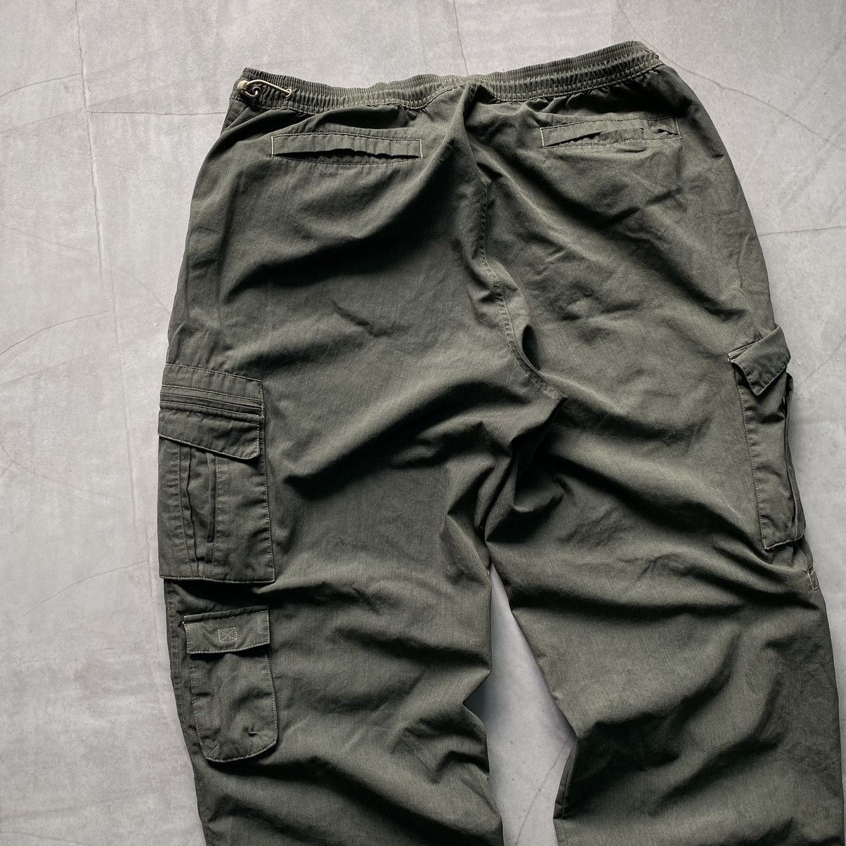 Japanese Brand × Nike × Vintage Y2K Nike Vintage Painted Grey Cargo Parachute Pants Size US 36 / EU 52 - 8 Thumbnail