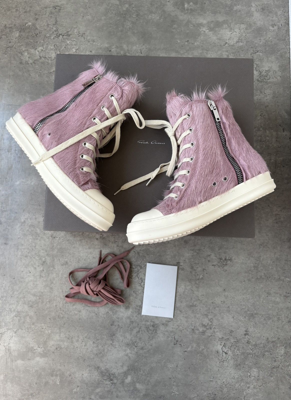 Rick Owens Rick Owen’s pink fur Ramones sneakers Size US 8 / IT 38 - 11 Thumbnail
