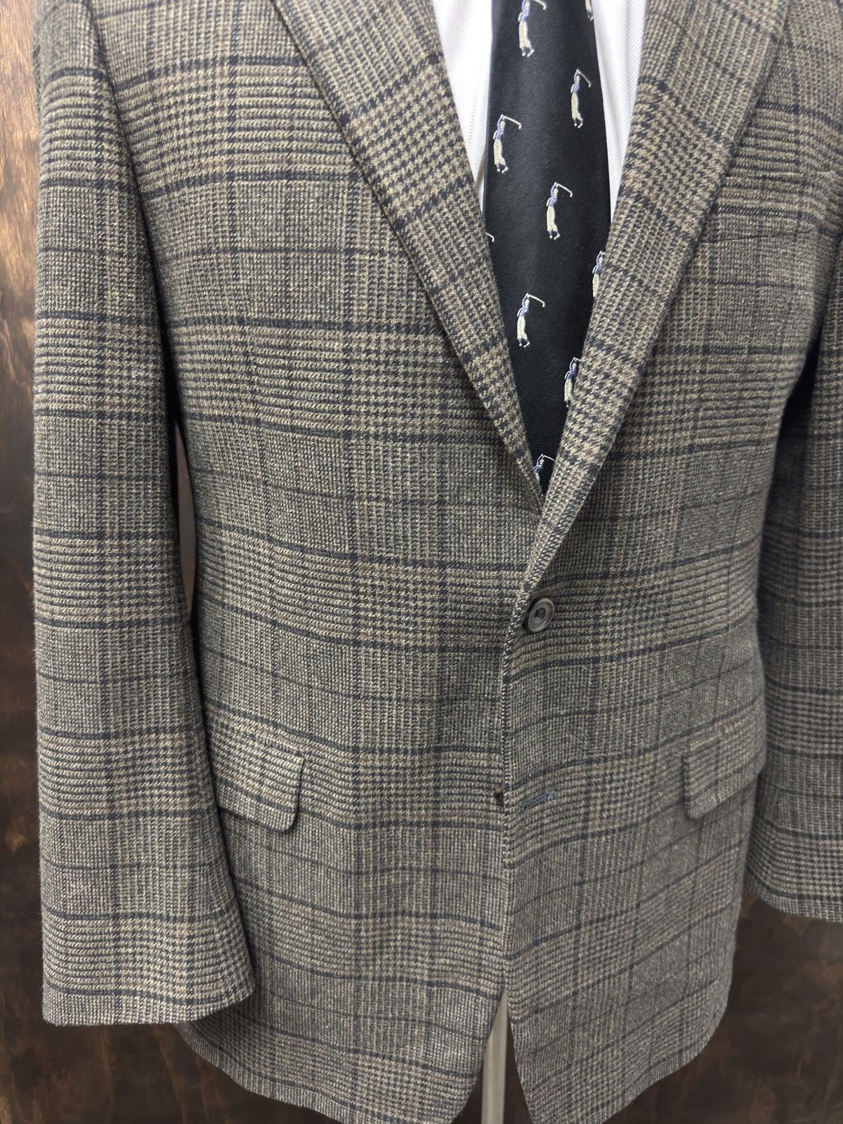 Hickey Freeman HICKEY FREEMAN Cashmere Blend Multi Check Jacket Size 42 L Size 42L - 4 Thumbnail