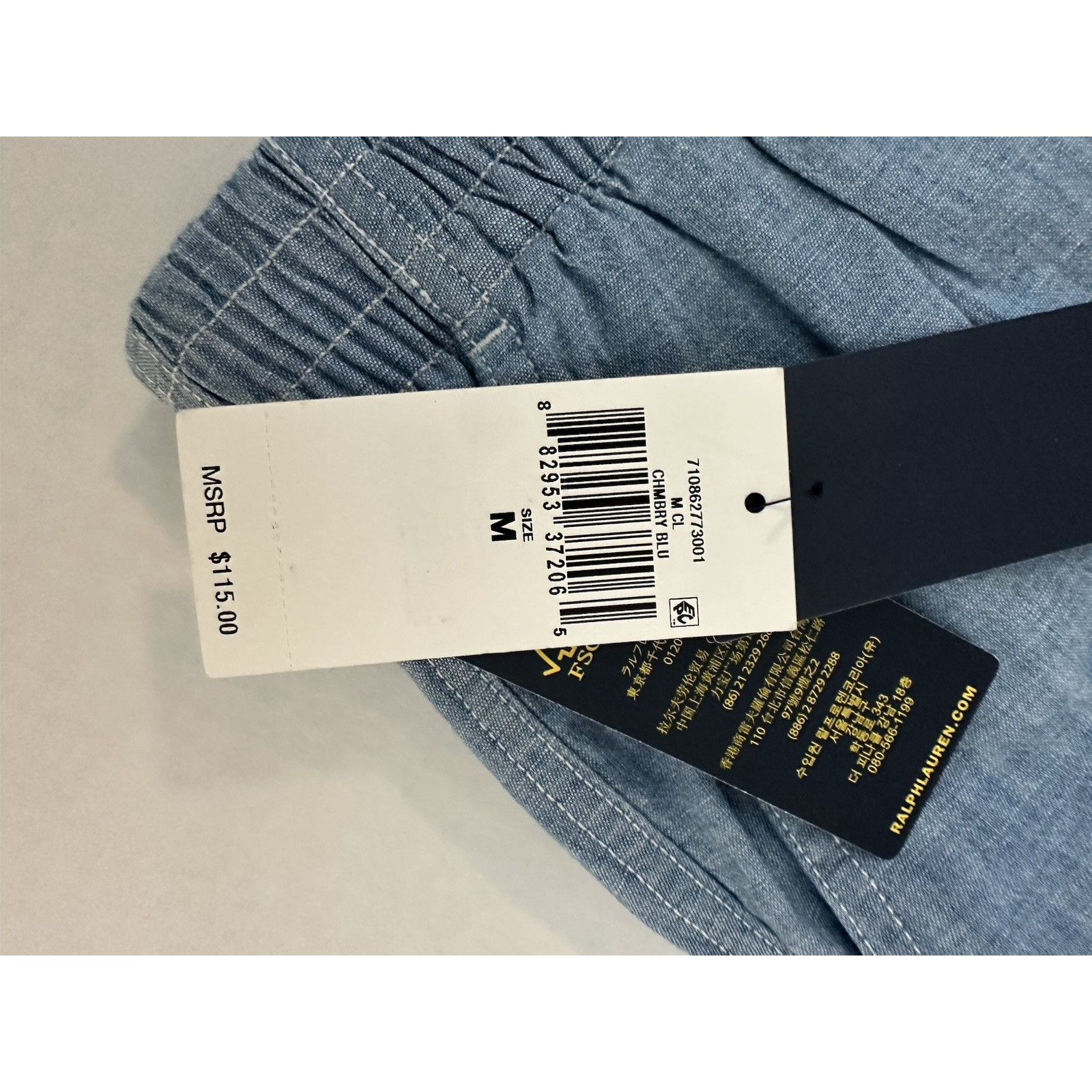 Polo Ralph Lauren Polo Ralph Lauren Prepster M Classic Fit Blue Chambray Pants Size US 30 / EU 46 - 7 Thumbnail